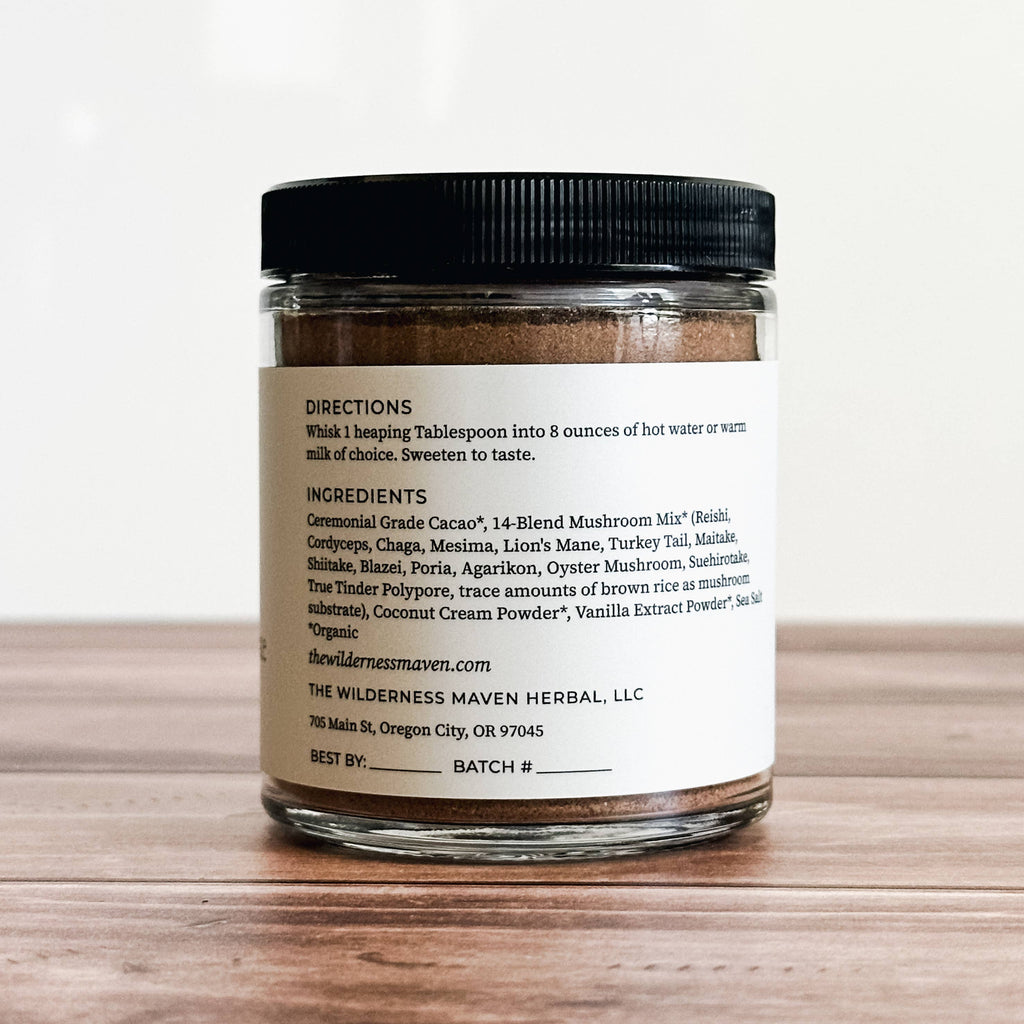 Mushroom Chocolate: 6 oz (Glass Jar)