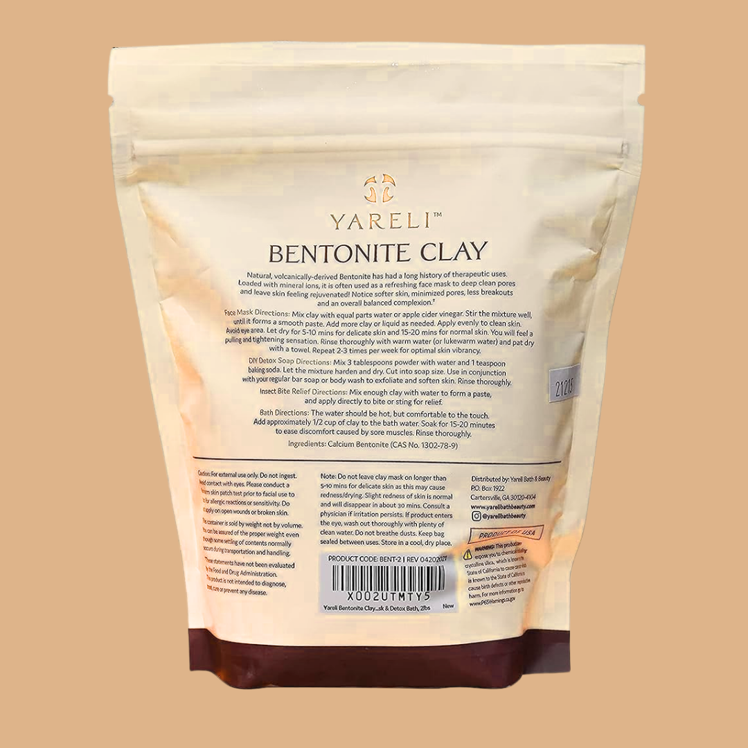 Bentonite Clay Face Mask & Mineral Bath – 100% Pure | 2 lb