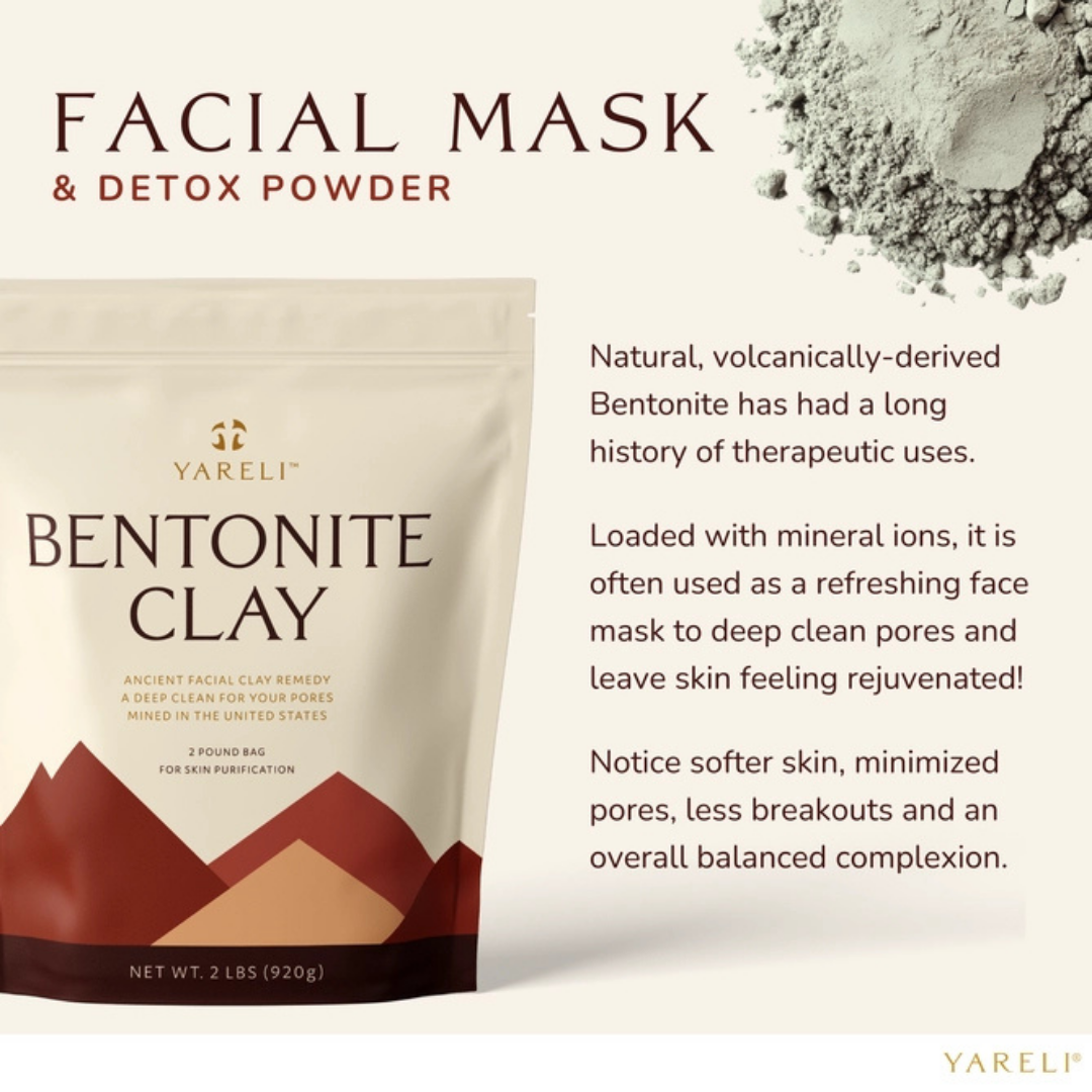 Bentonite Clay Face Mask & Mineral Bath – 100% Pure | 2 lb