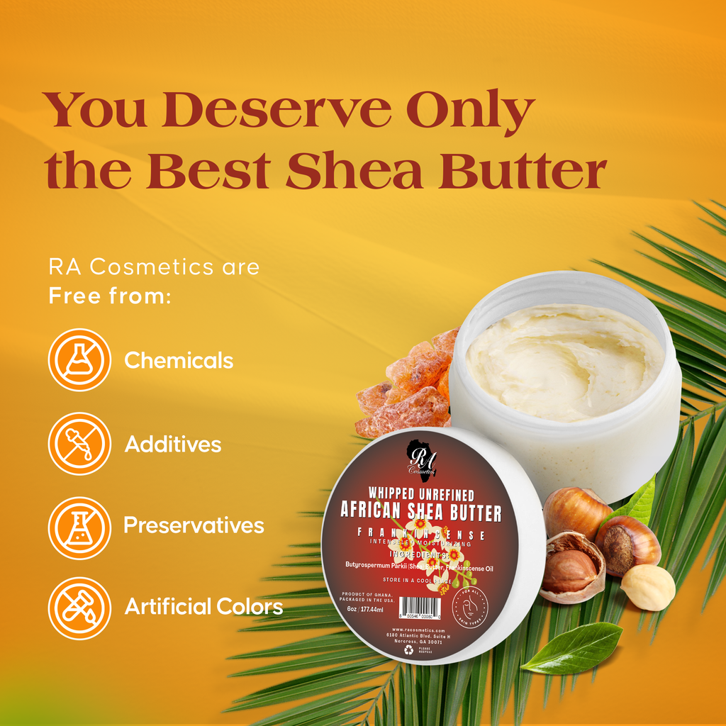 Whipped African Ivory Shea Butter with Frankincense – 12 oz