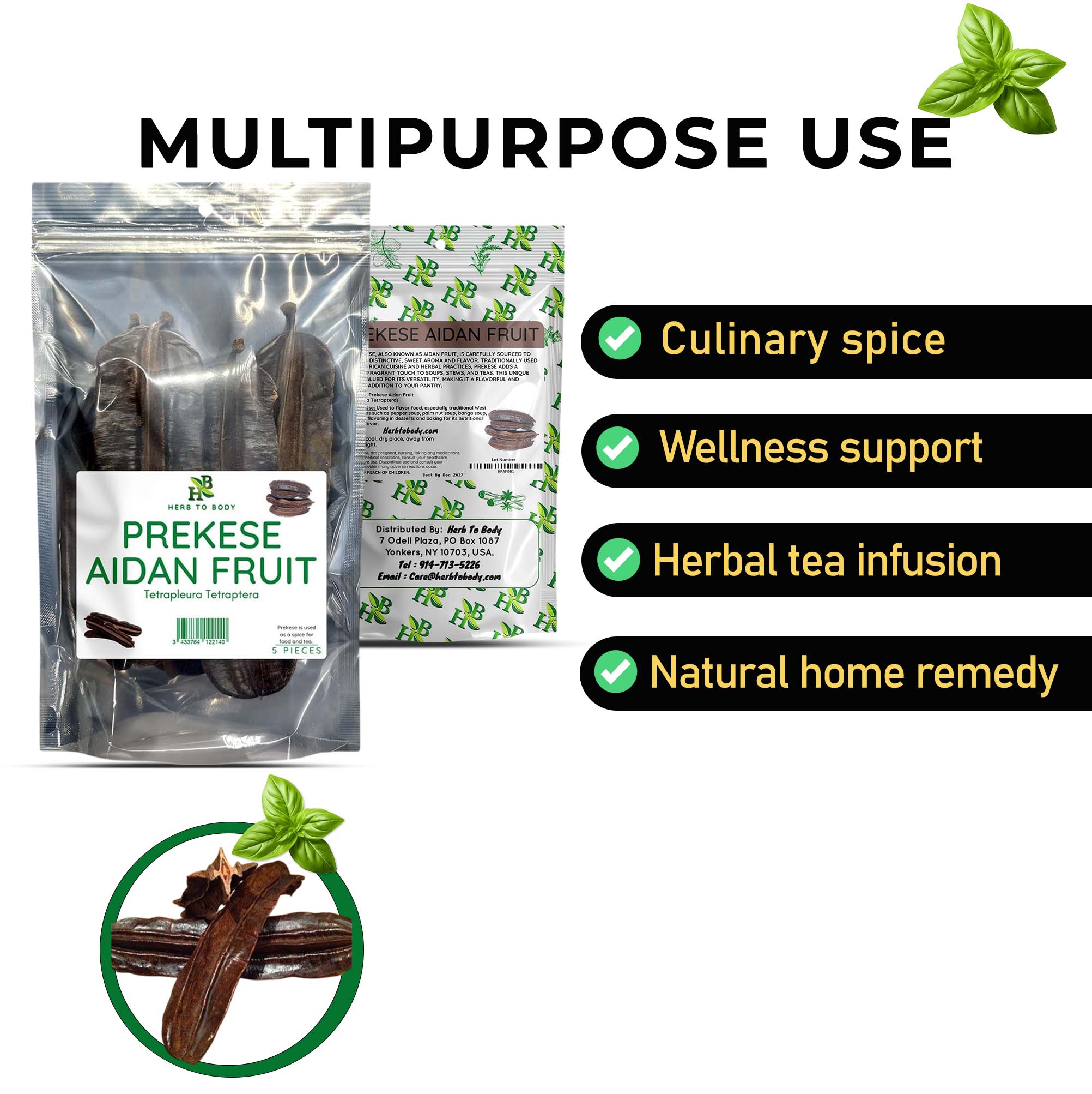 Prekese (Aidan Fruit) | Aromatic Herbal Pods for Tea, Soups & Wellness