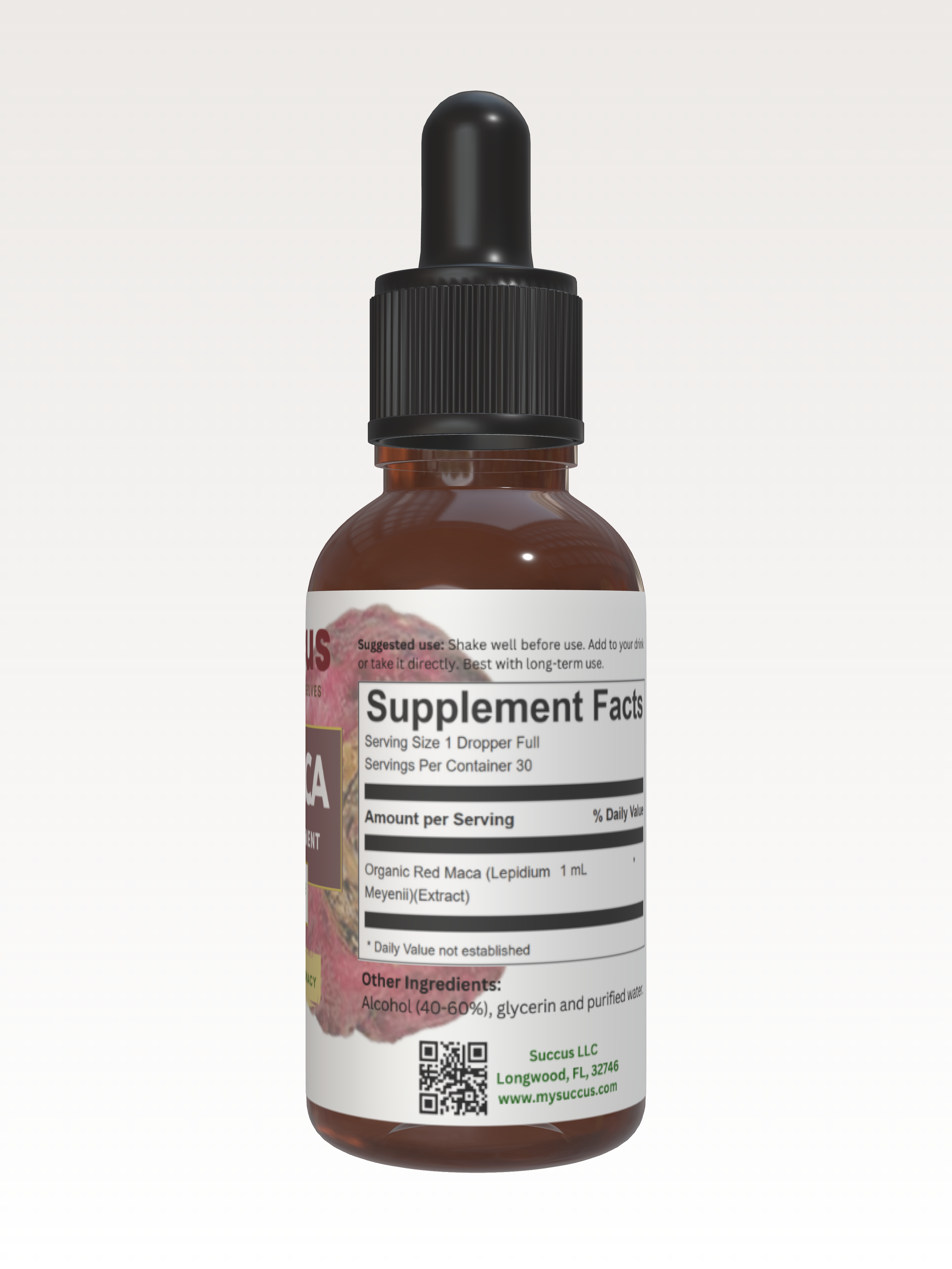 Red Maca Tincture -Reproductive Health: Alcohol Free / 1 fl oz