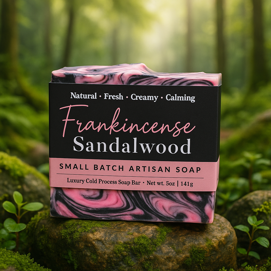 Frankincense & Sandalwood Soap Bar | Handmade Botanical Soap for Soft, Healthy-Looking Skin