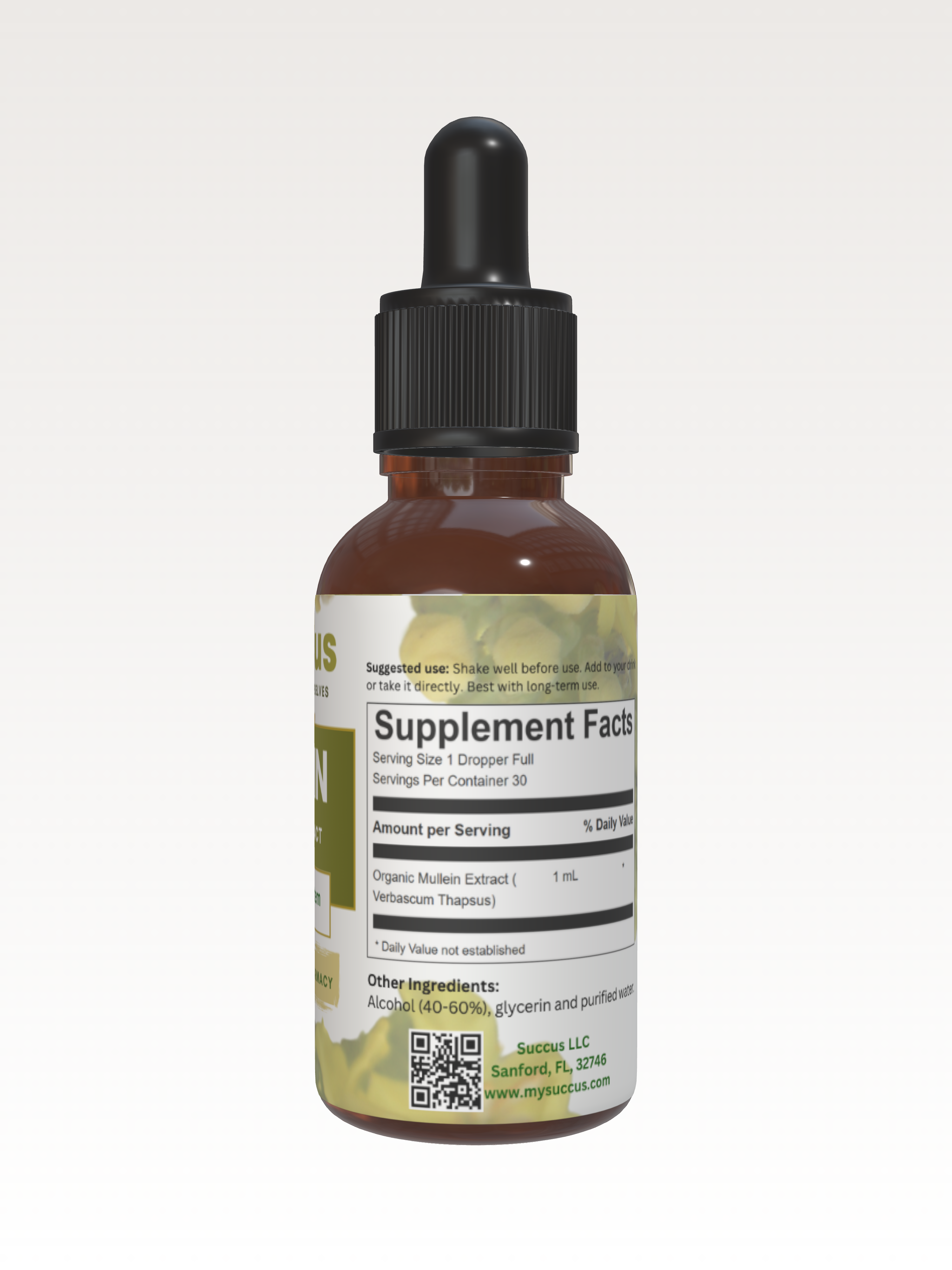 Mullein Tincture - Alcohol Free / 1 fl oz