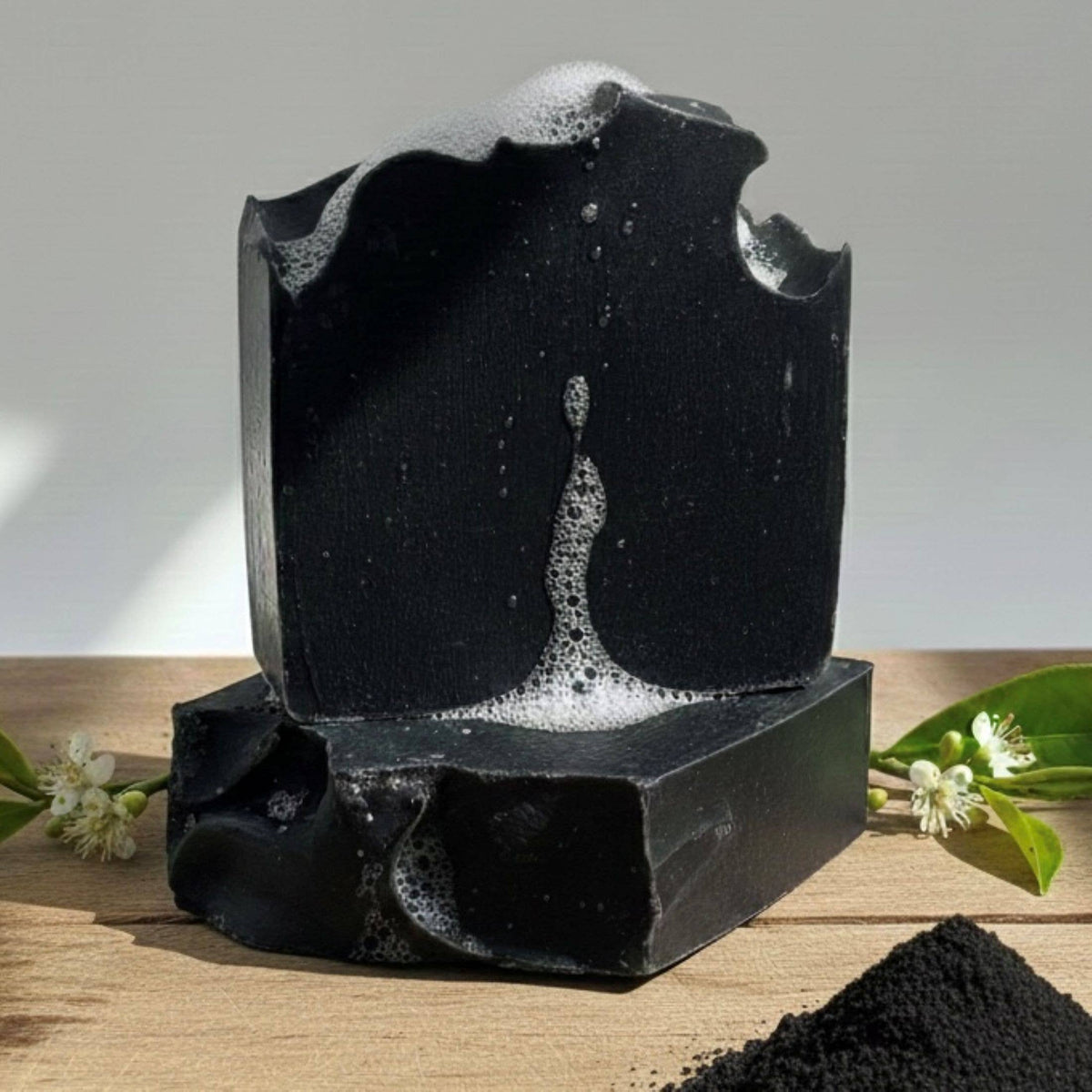 Charcoal & Tea Tree Handmade Soap – Clarifying Face & Body Bar