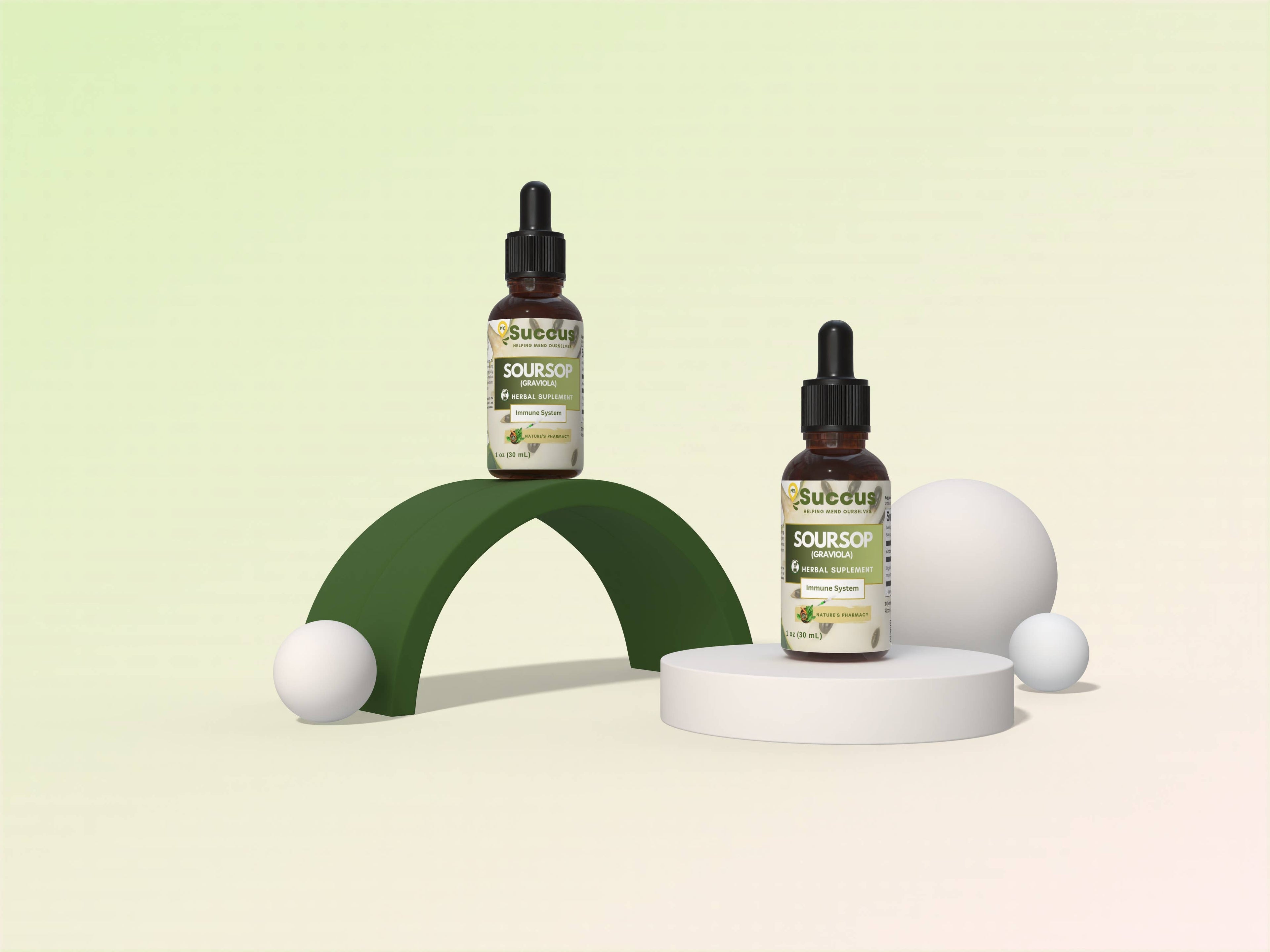 Soursop (Graviola) Tincture - Immune System (High Potency) : Alcohol Free / 1 fl oz