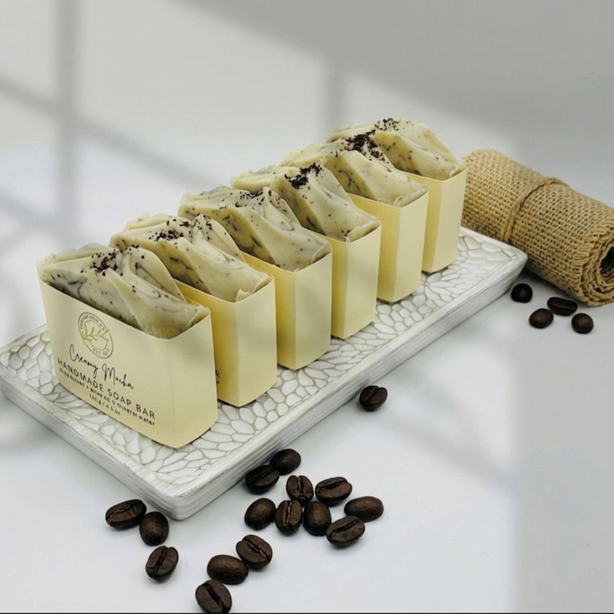 Creamy Mocha Coffee Soap Bar | Handmade Vegan Cold Process