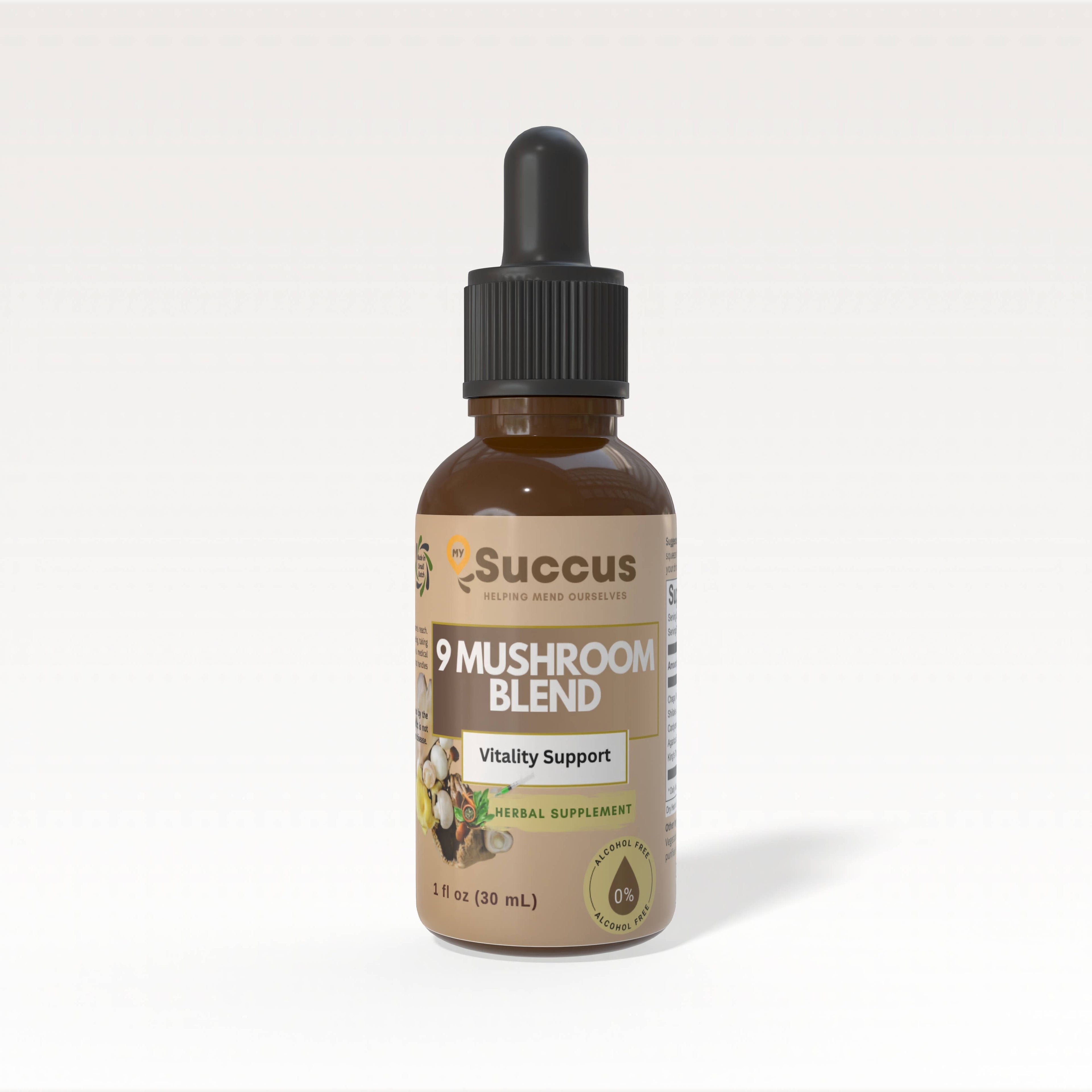 9 Mushroom Blend Extract - Vitality Support: Alcohol Free / 1 fl oz