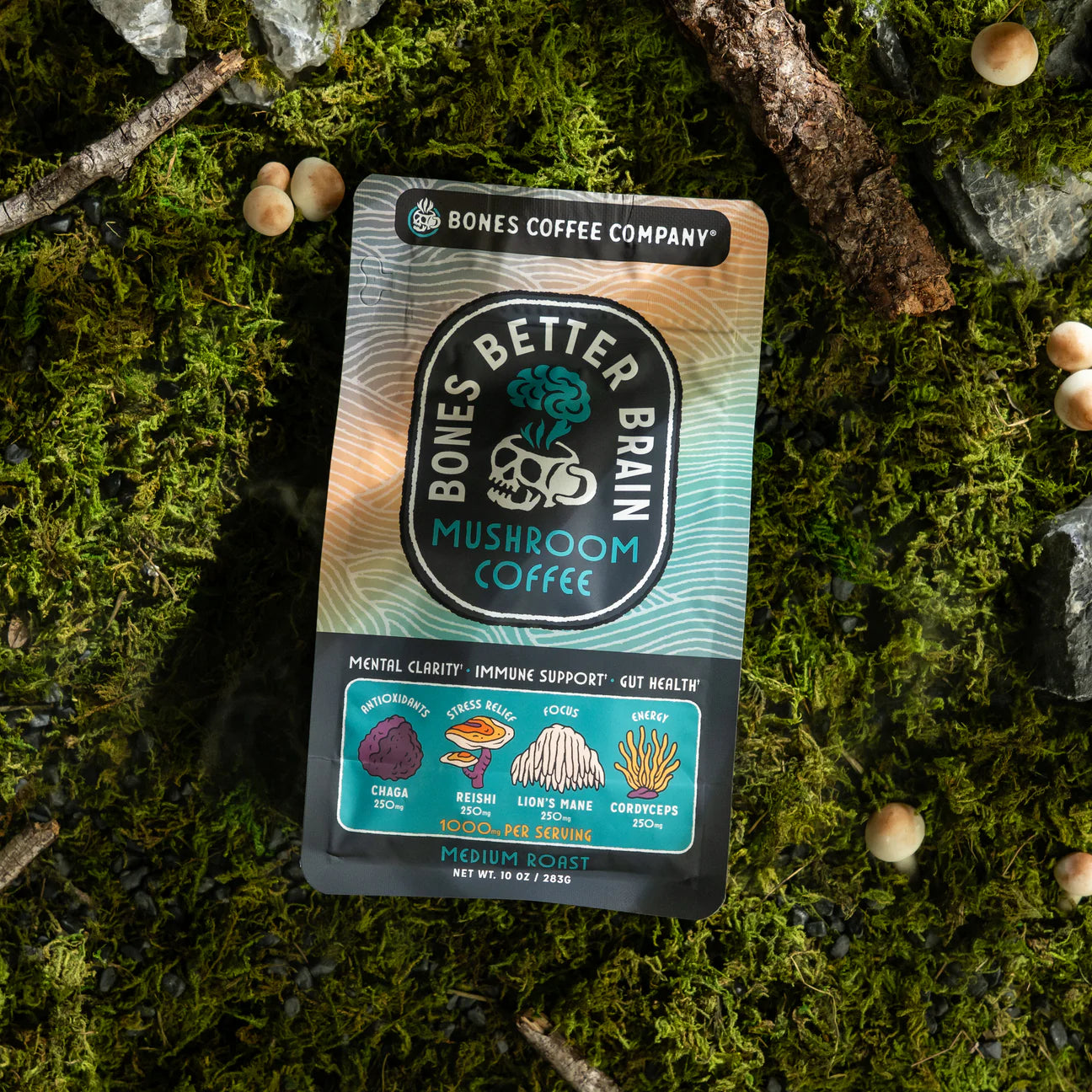 Better Brain Mushroom Coffee | Focus & Energy Medium Roast