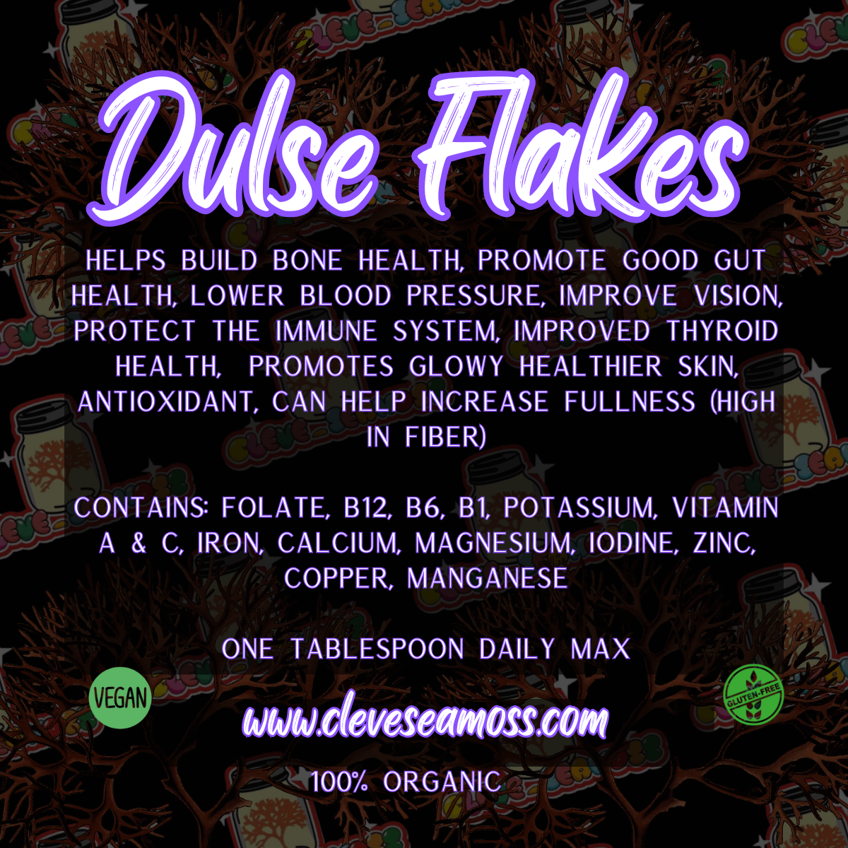 Dulse Flakes | Wildcrafted Mineral-Rich Sea Vegetable