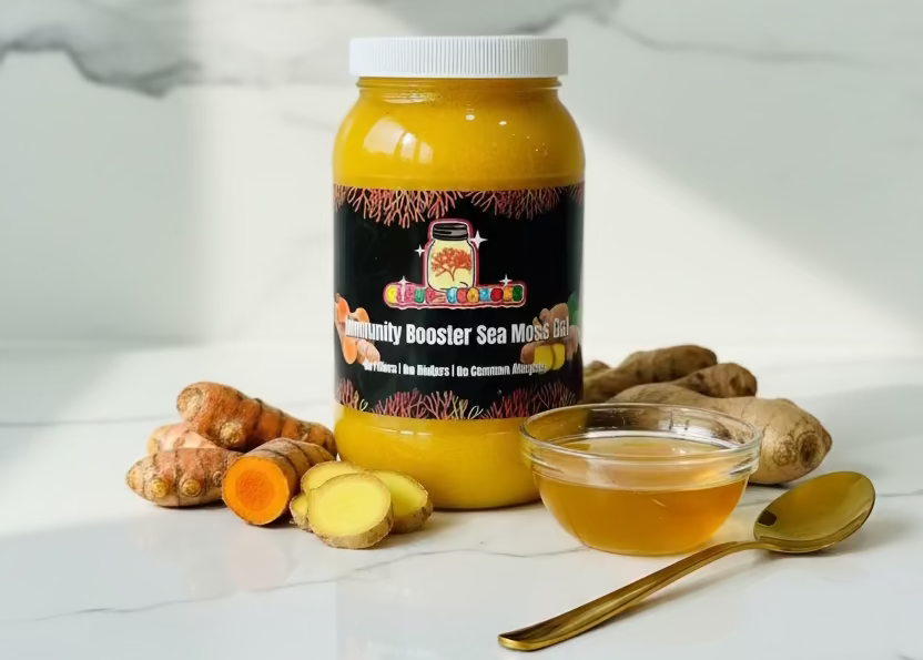 Immunity Sea Moss Gel with Honey, Ginger & Turmeric