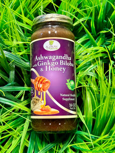 Ashwagandha with Ginkgo Biloba & Honey | Memory, Muscle Mass, Cortisol Level, Anxiety, IBD, Brain Function