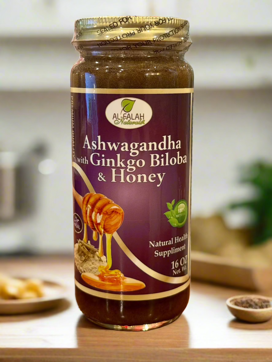 Ashwagandha with Ginkgo Biloba & Honey | Memory, Muscle Mass, Cortisol Level, Anxiety, IBD, Brain Function