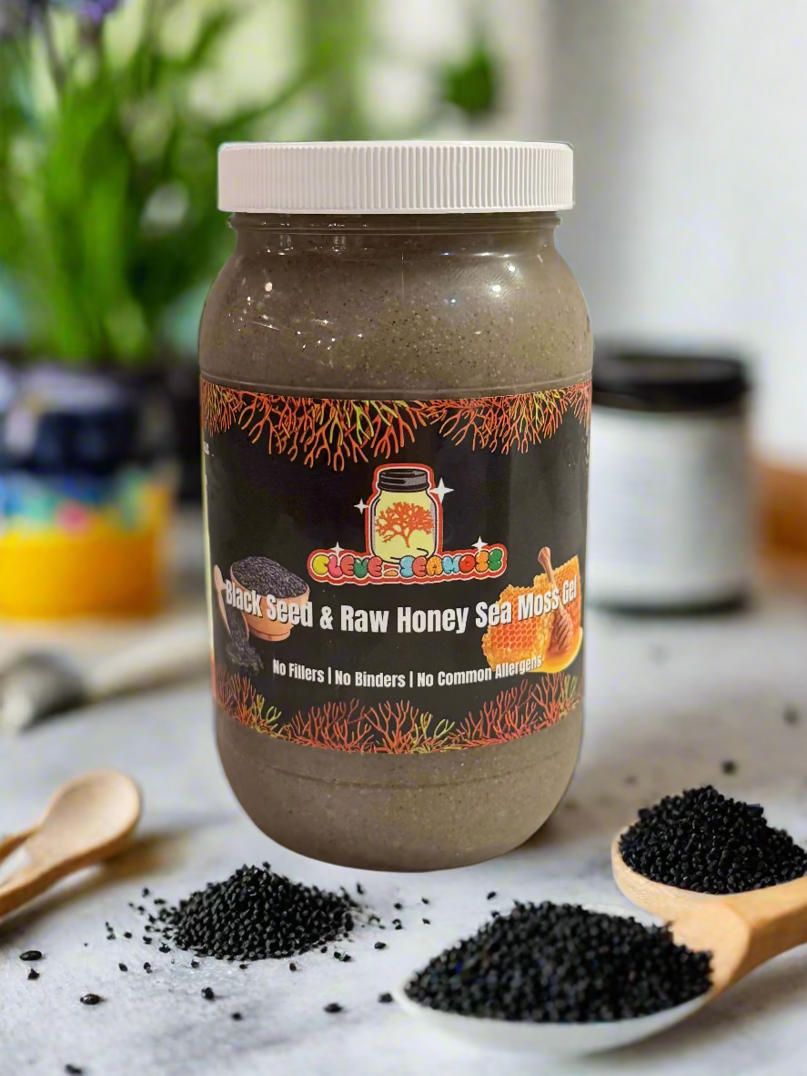 Black Seed & Raw Honey Sea Moss Gel | Immune, Energy & Daily Wellness Support