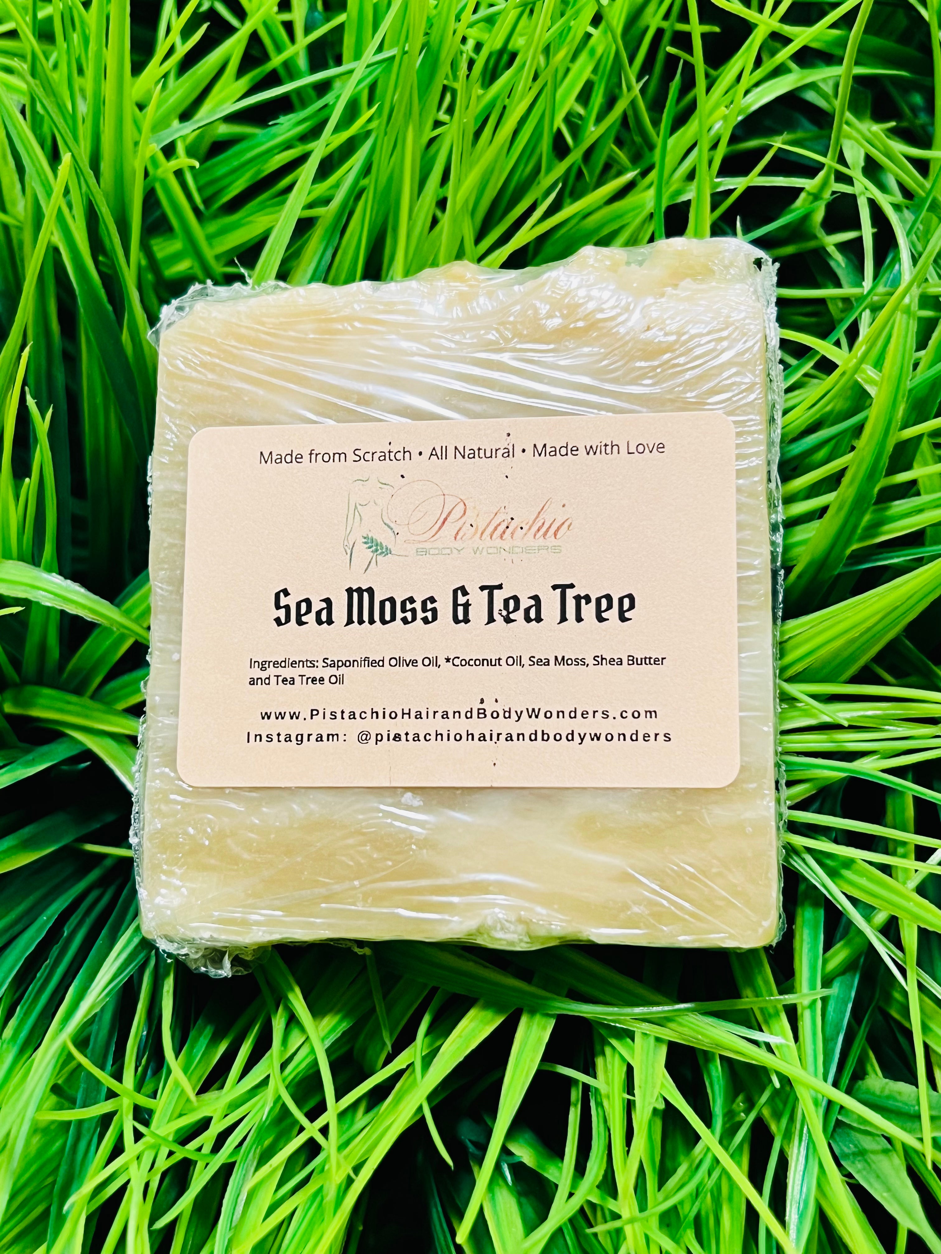 Sea Moss & Tea Tree Soap Bar | Acne | Calm Redness | Produce Collagen