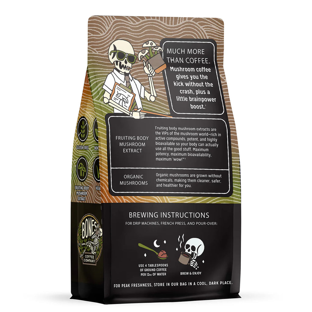 Better Brain Mushroom Coffee | Focus & Energy Dark Roast