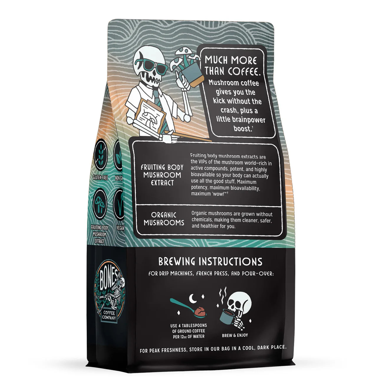 Better Brain Mushroom Coffee | Focus & Energy Medium Roast