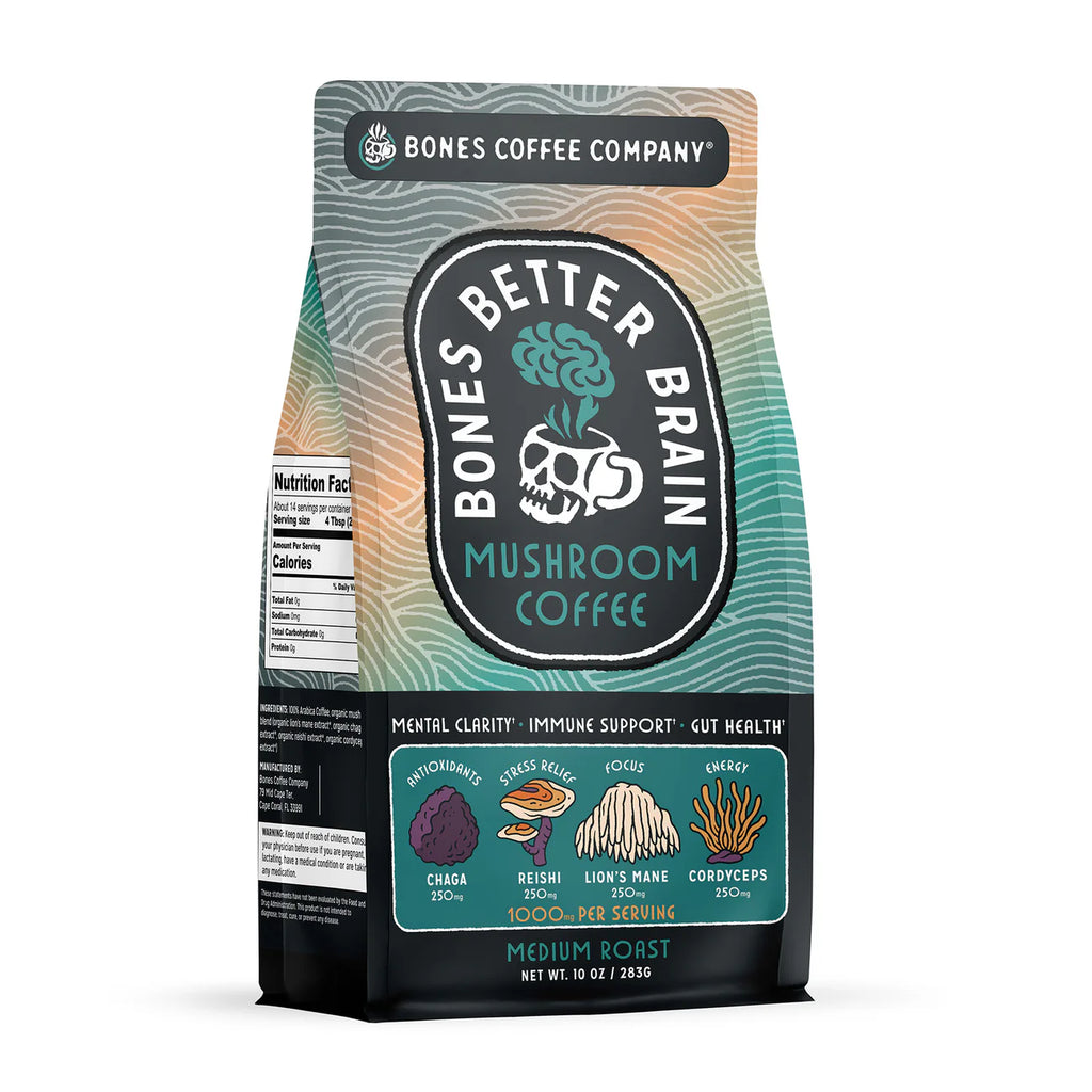 Better Brain Mushroom Coffee | Focus & Energy Medium Roast