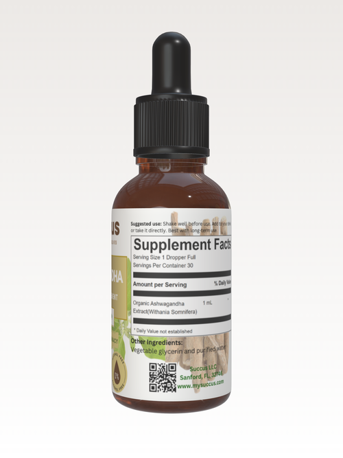 Ashwagandha Tincture - Calm, Balance & Natural Wellness: Alcohol Free / 1 fl oz
