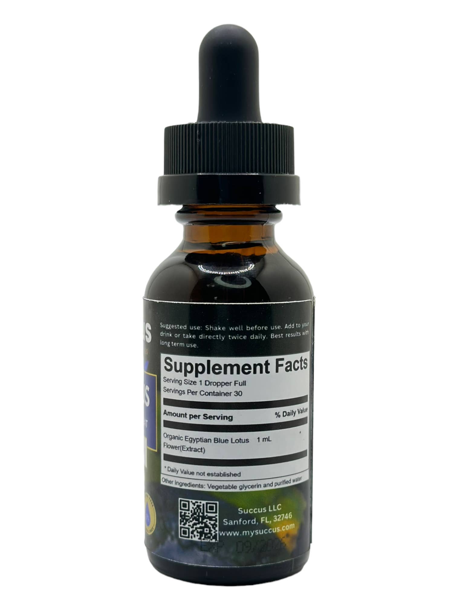 Blue Lotus Tincture - The Flower of Intuition (High Potency) : Alcohol Free / 1 fl oz