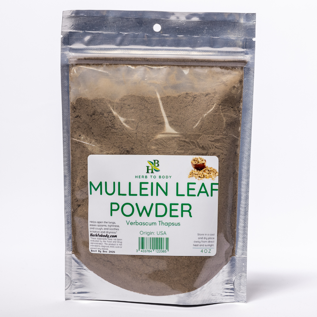 Mullein Leaf Powder ( Lung Cleanse • Respiratory Support • Soothing Relief)