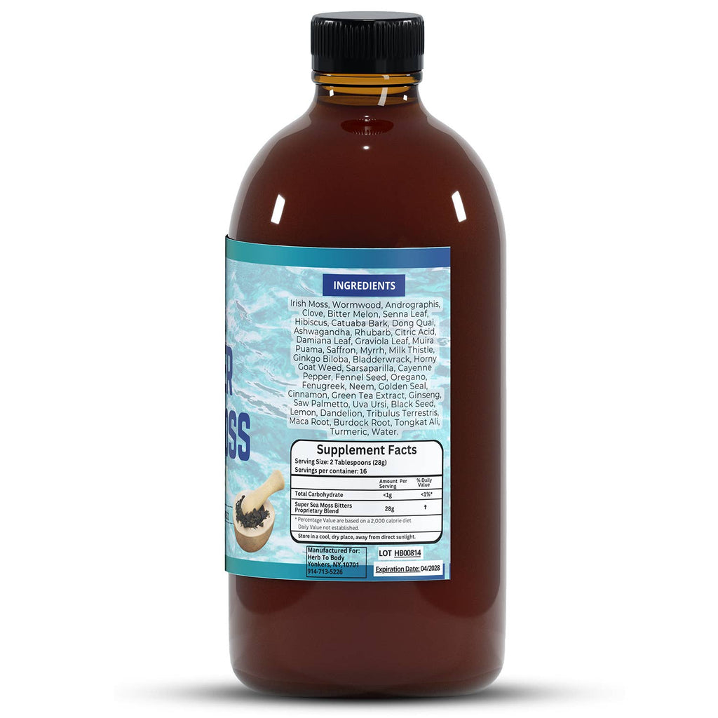 Super Sea Moss Bitter | 40+ Herbal Wellness Tonic with Irish Moss & Bladderwrack
