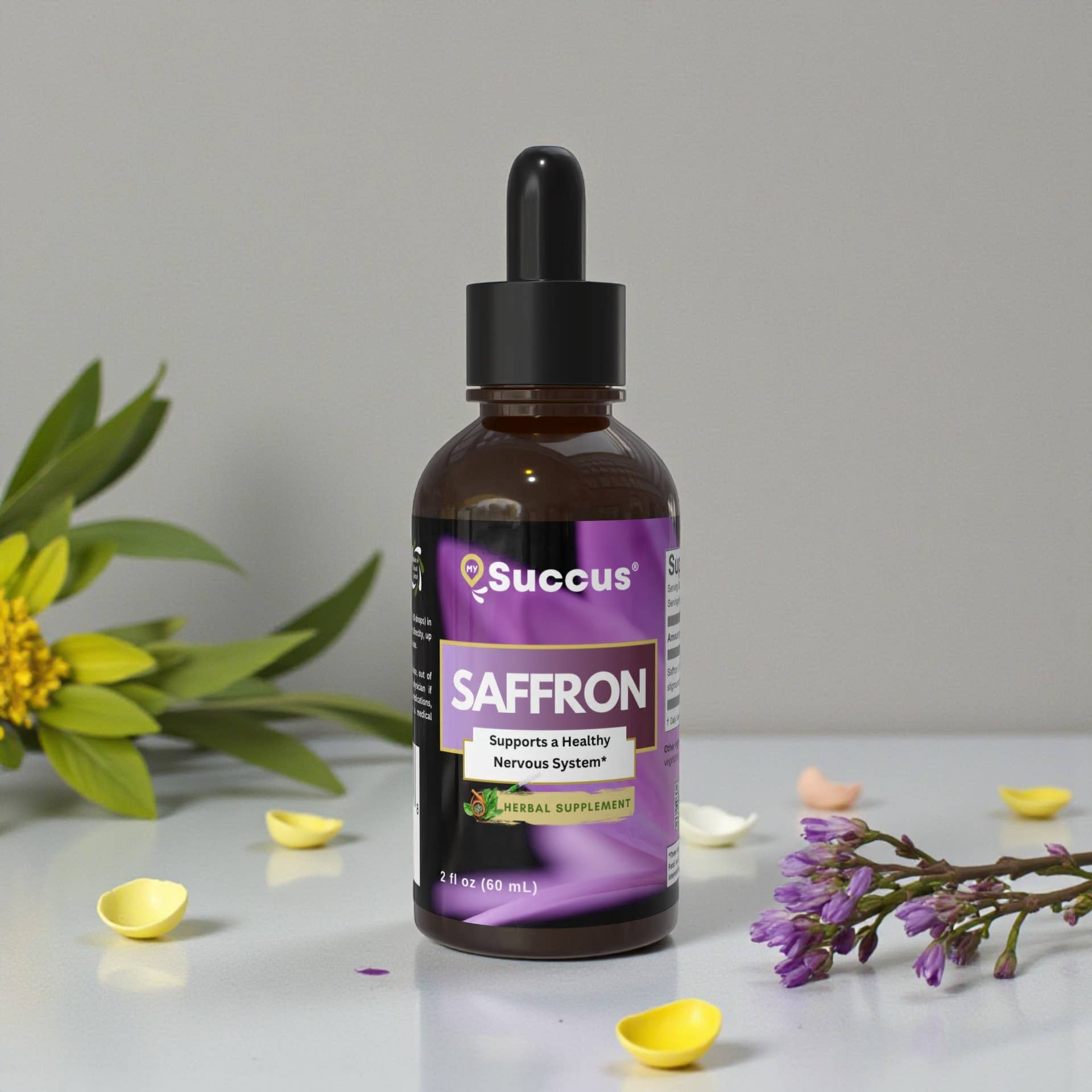 Saffron Tincture | Alcohol-Free Herbal Extract | 1 oz
