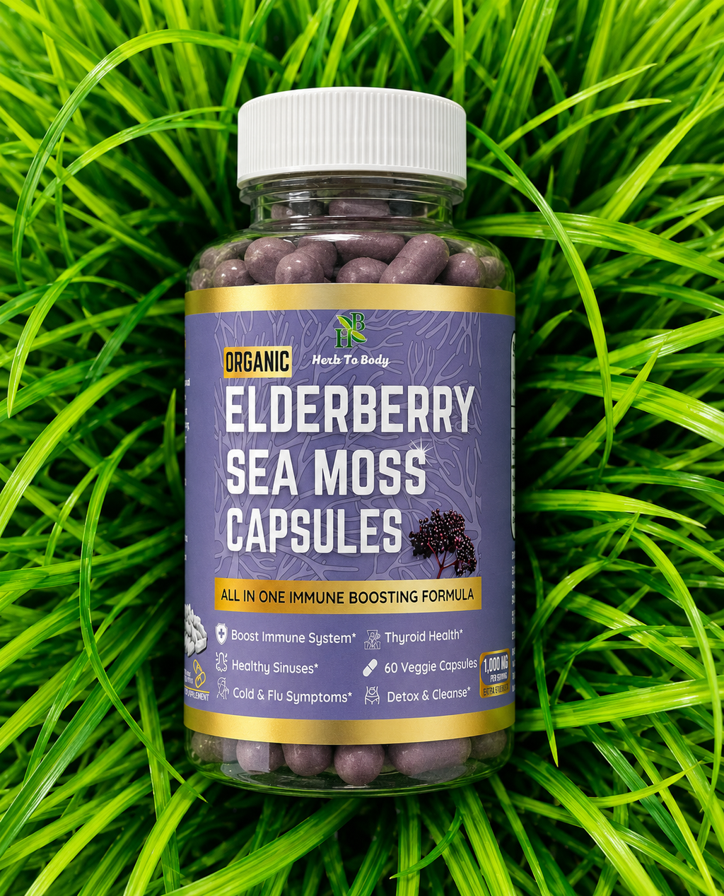 Elderberry Sea Moss Capsules (60 Capsules)