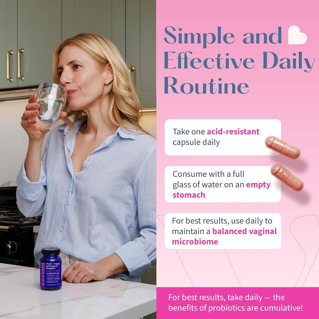 Yeast + Vaginal pH Probiotic – Feminine Balance & Urinary Tract Support | 30 Count