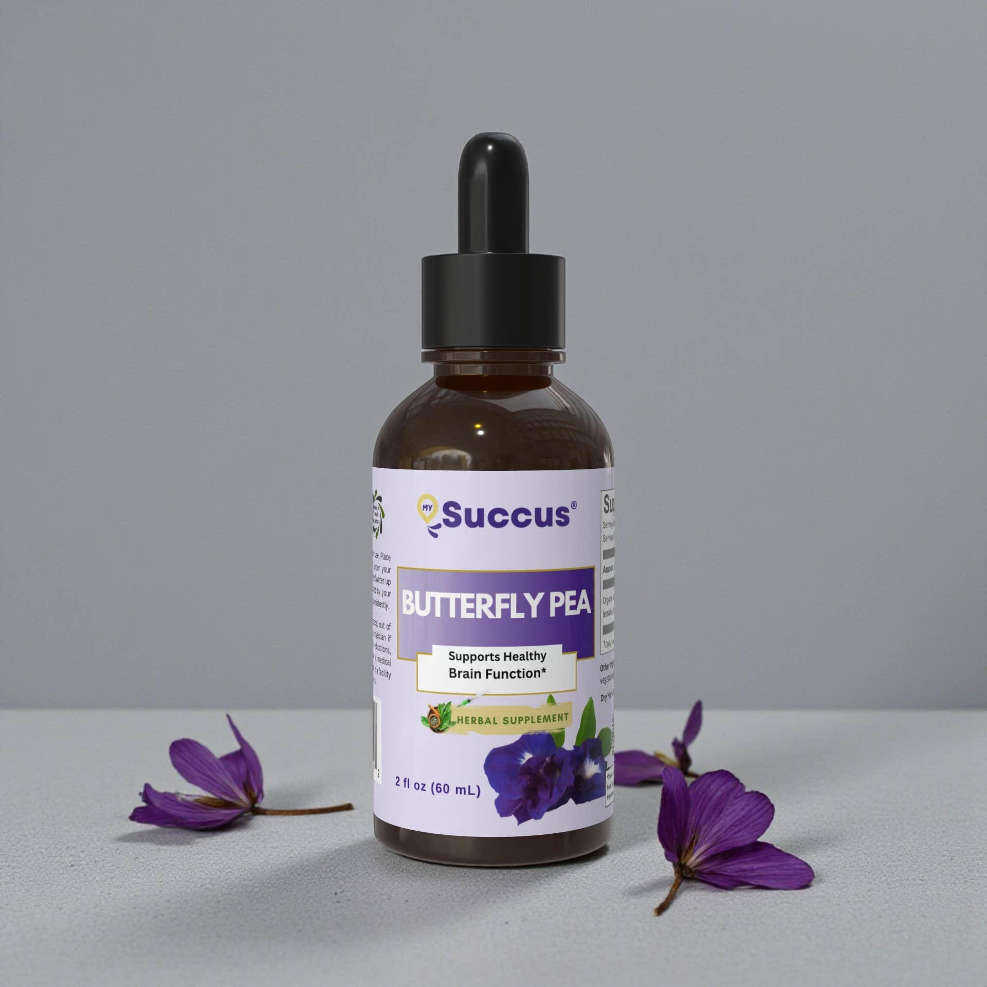 Butterfly Pea Tincture | Brain, Focus & Antioxidant Support | Alcohol-Free 1 oz
