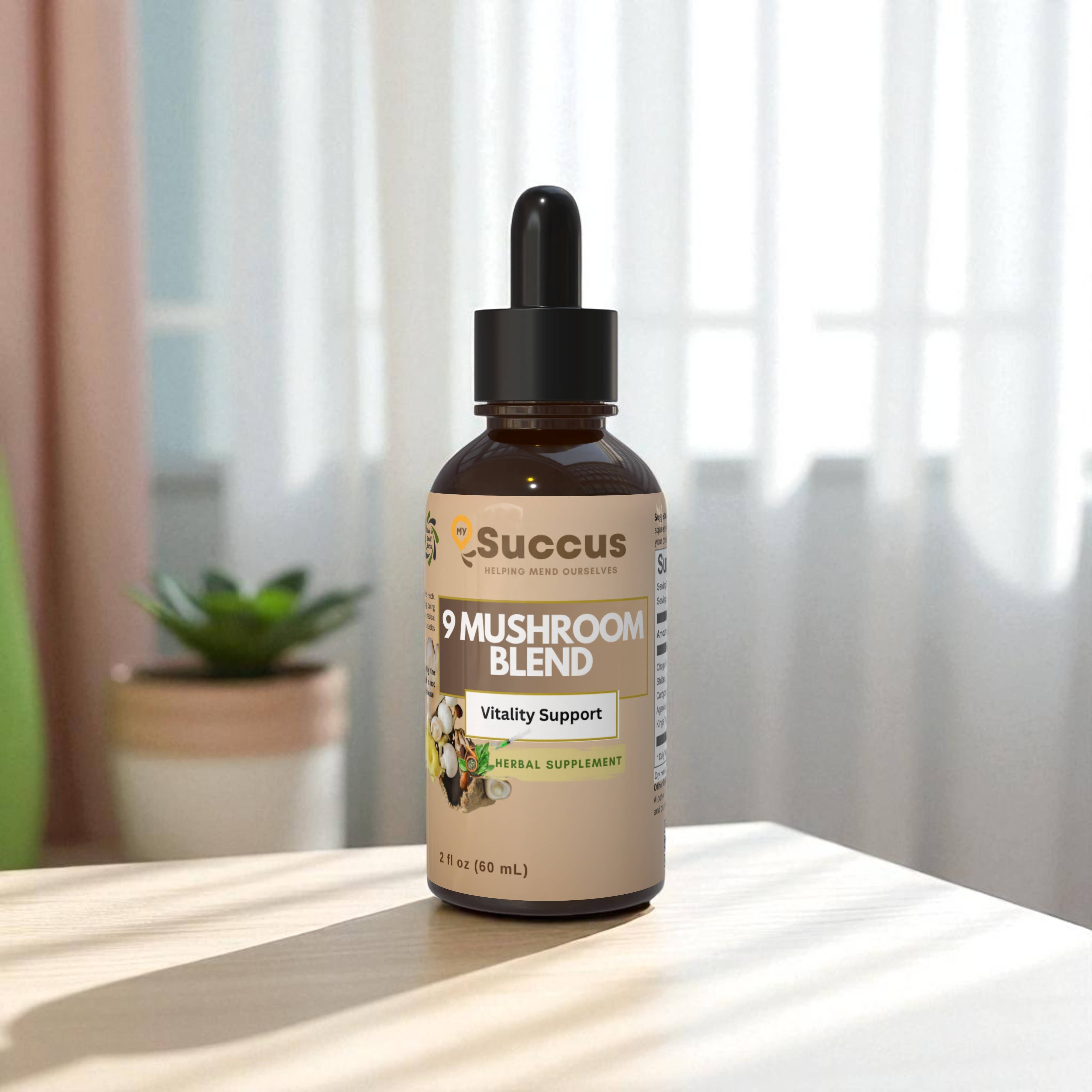 9 Mushroom Blend Extract - Vitality Support: Alcohol Free / 1 fl oz