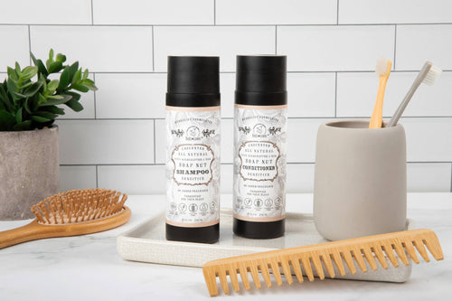 All Natural Soapnut Shampoo and Conditioner Set: Rose