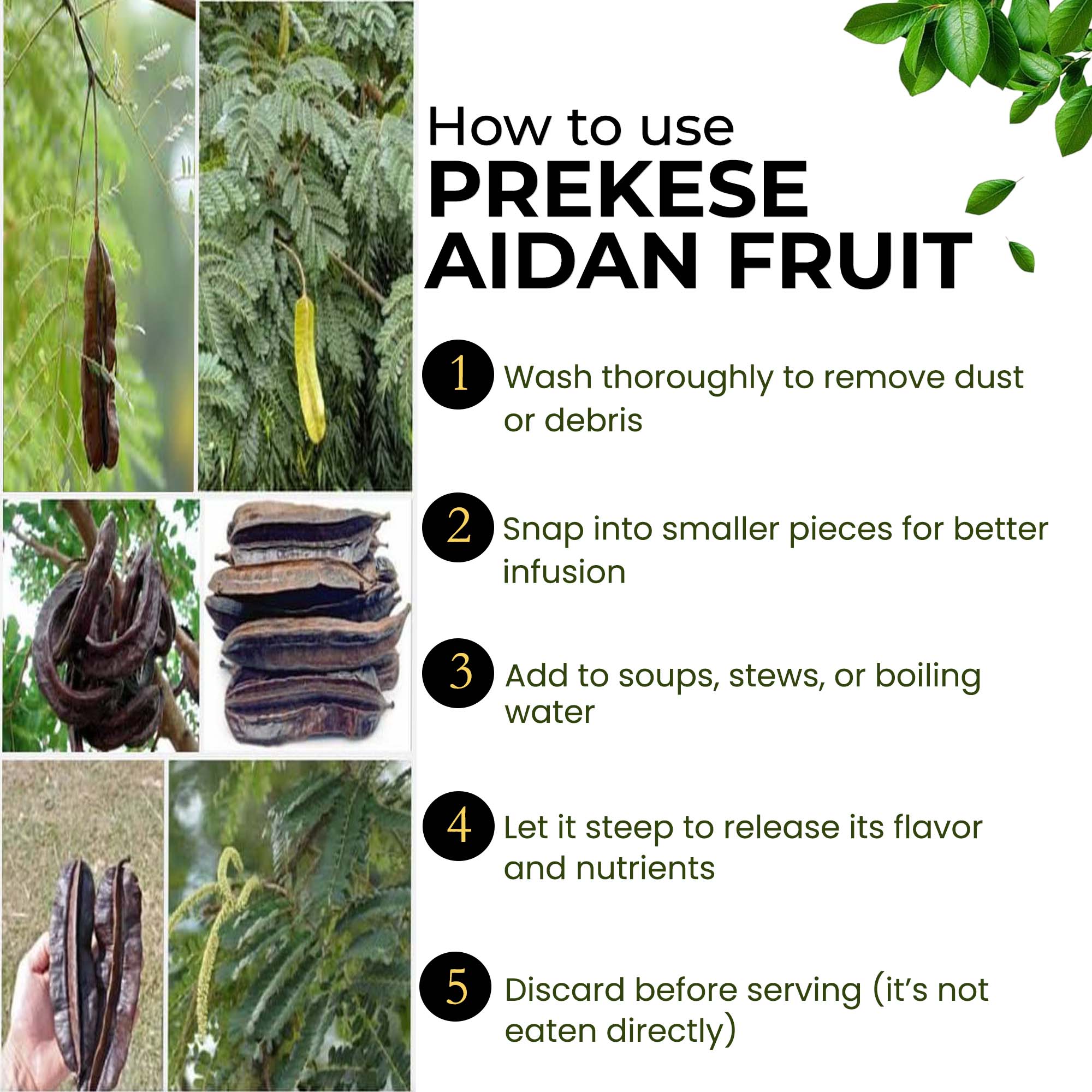 Prekese (Aidan Fruit) | Aromatic Herbal Pods for Tea, Soups & Wellness