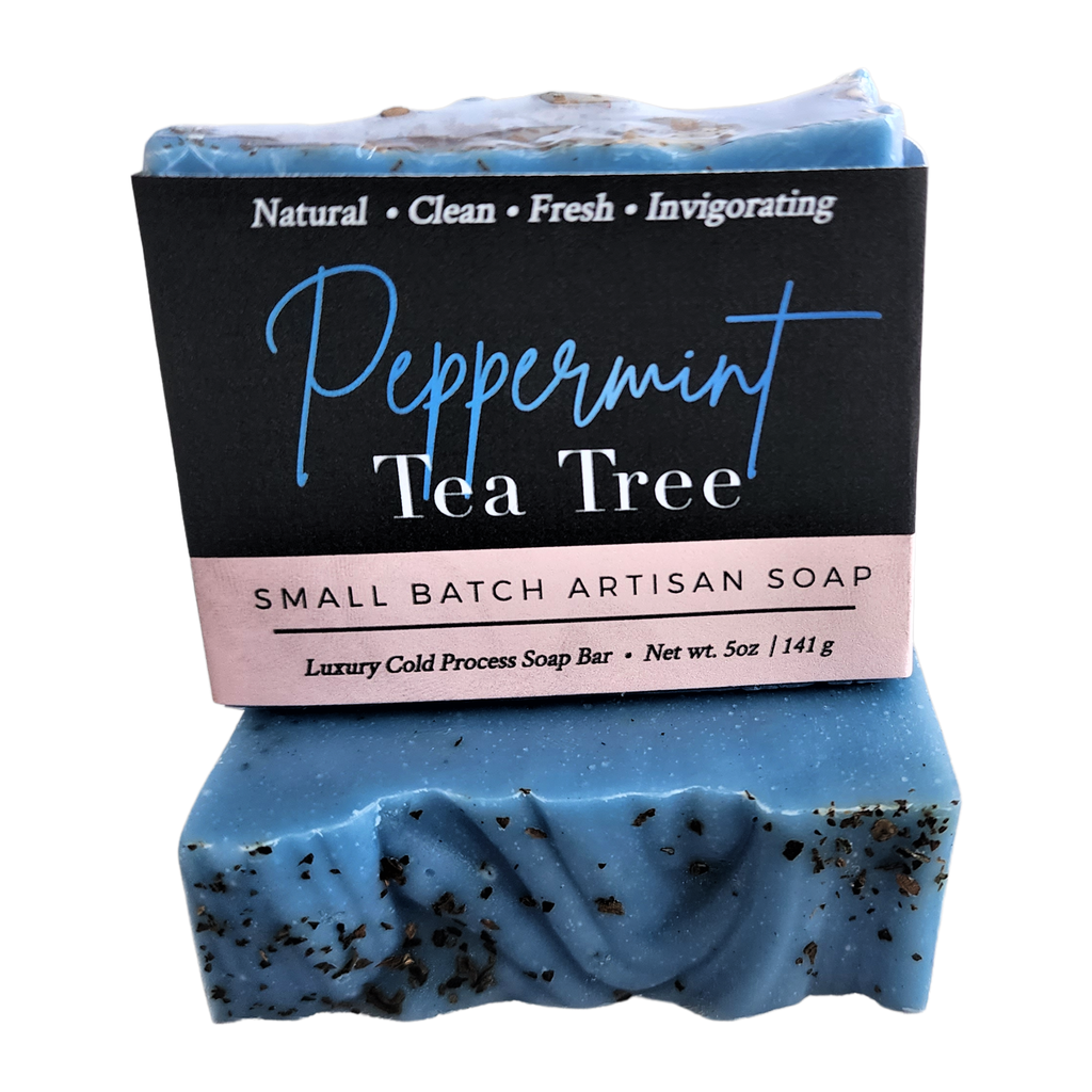 Peppermint Tea Tree Soap Bar | Acne, Odor & Deep Clean Detox