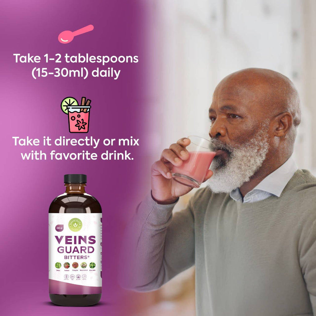 Veins Guard Living Bitters| Swelling | Fluid Retention | Varicose Veins | Support Circulation