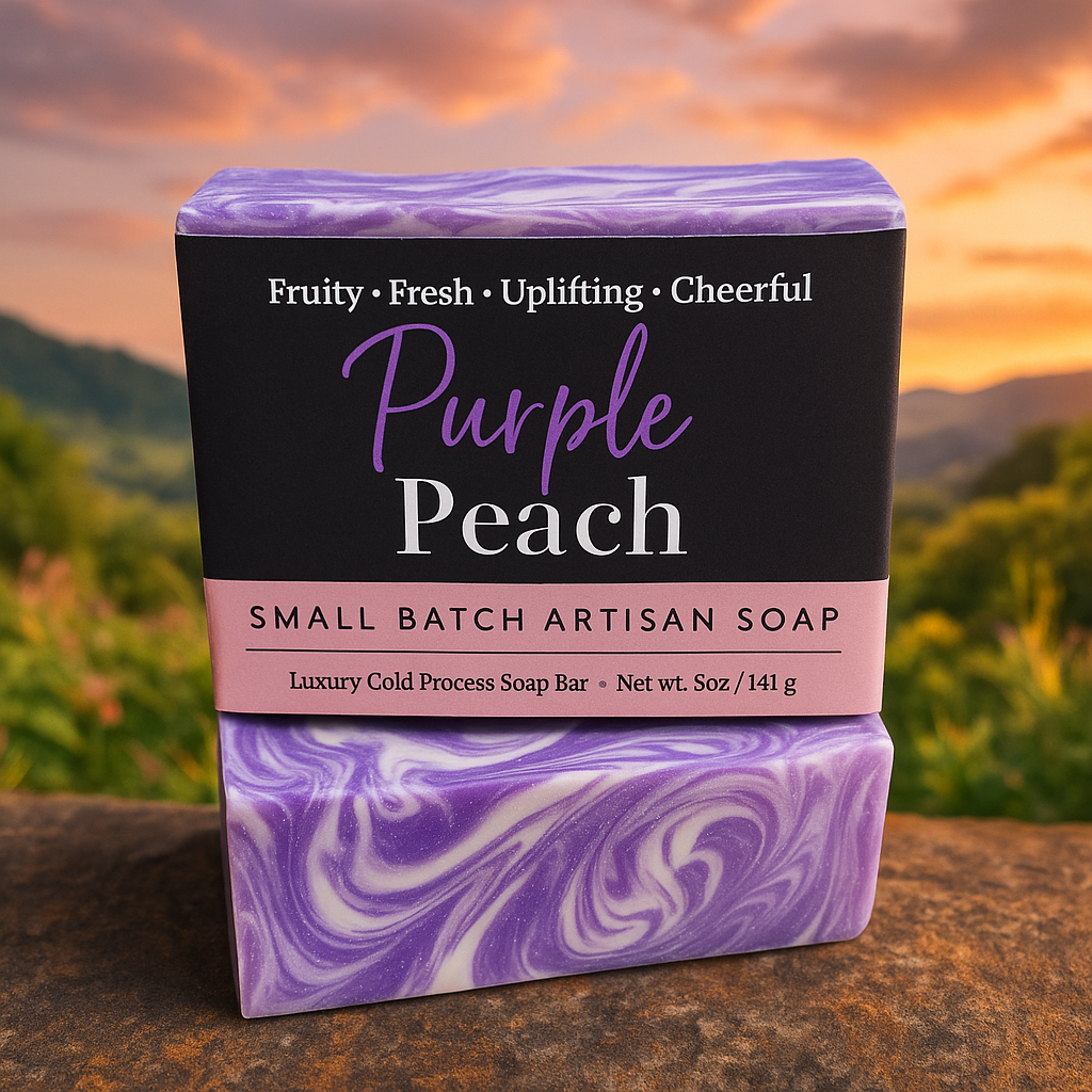 Purple Peach Soap Bar