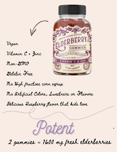 Elderberry Gummies with Zinc + Vitamin C- 60 CT