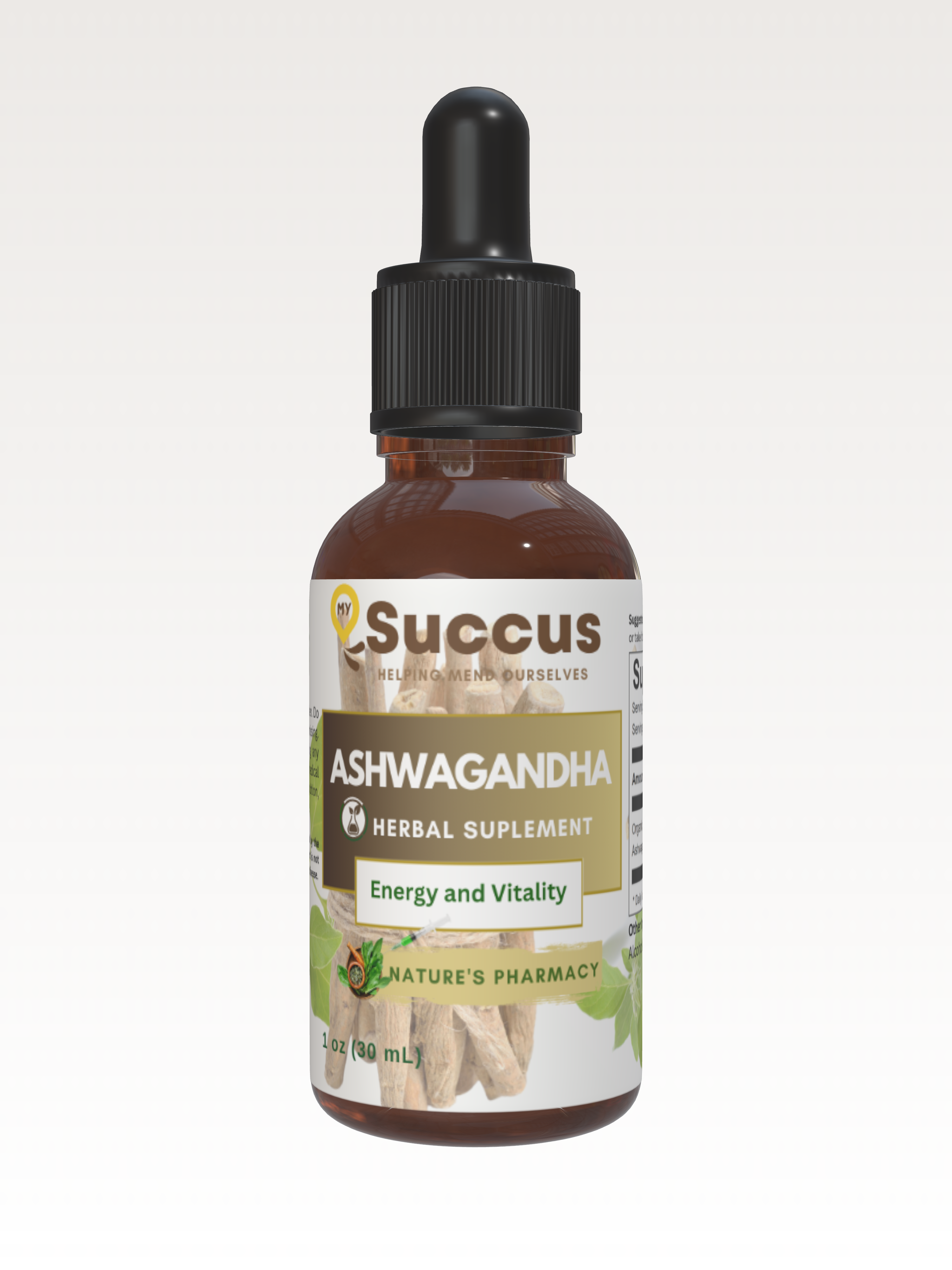 Ashwagandha Tincture - Calm, Balance & Natural Wellness: Alcohol Free / 1 fl oz