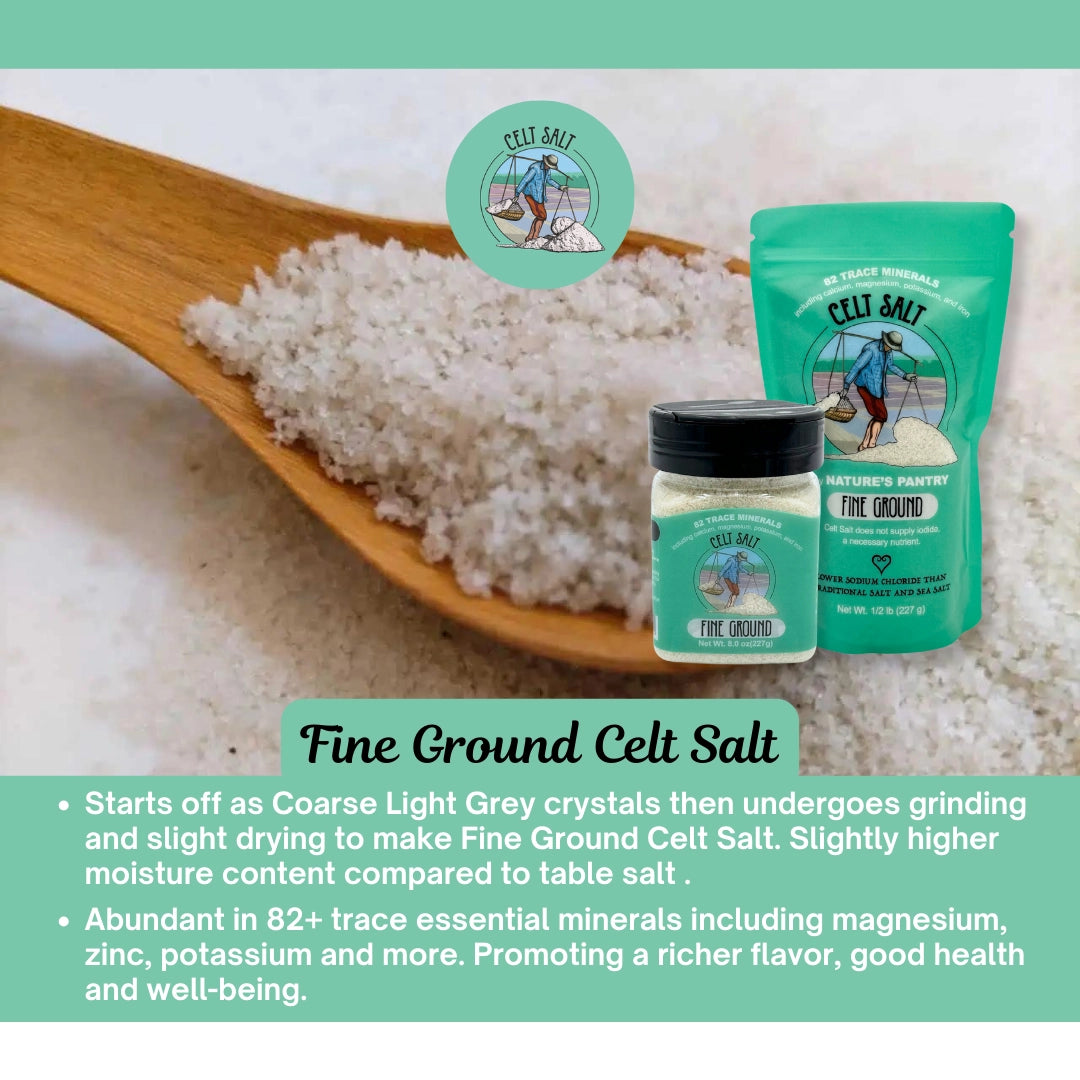 Celtic Sea Salt, Fine Ground - 1lb  Resealable Bag