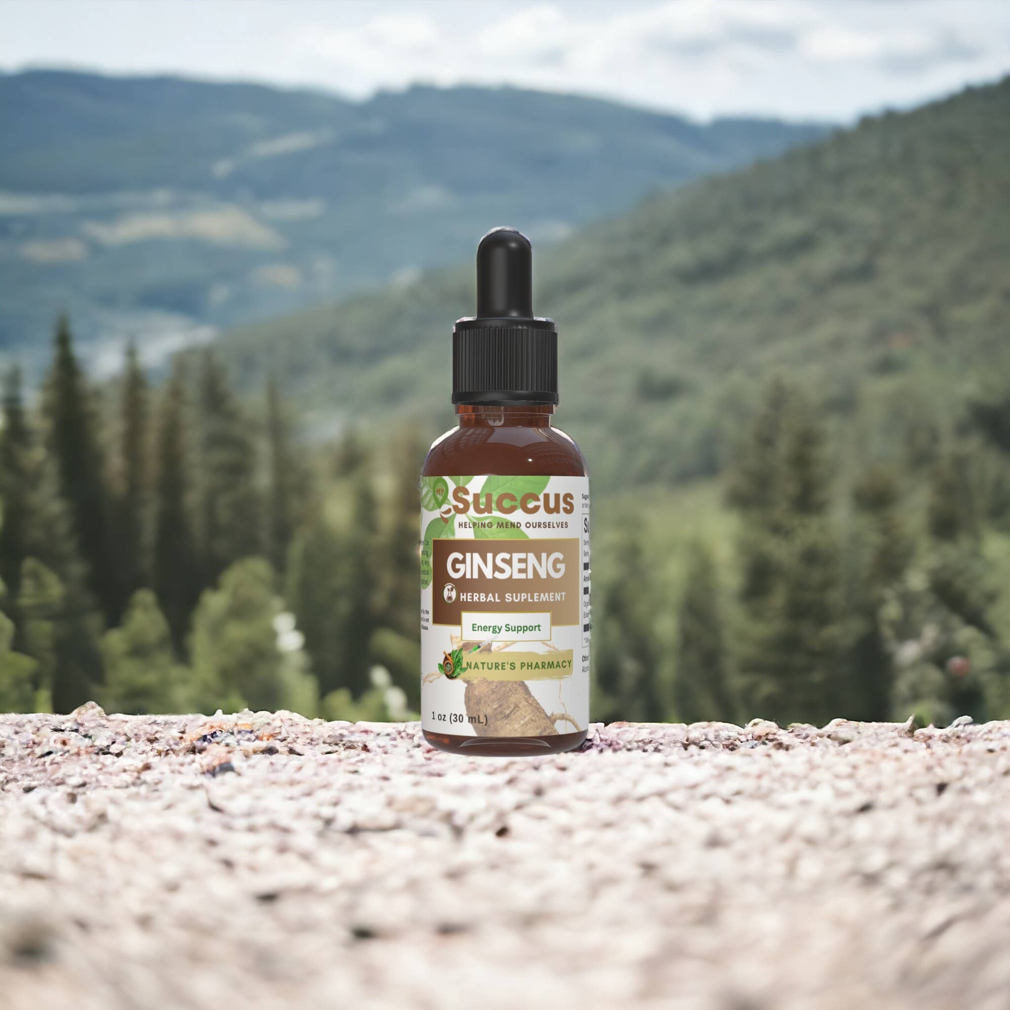 Ginseng Tincture - Supports Energy & Natural Vitality: Alcohol Free / 1 fl oz