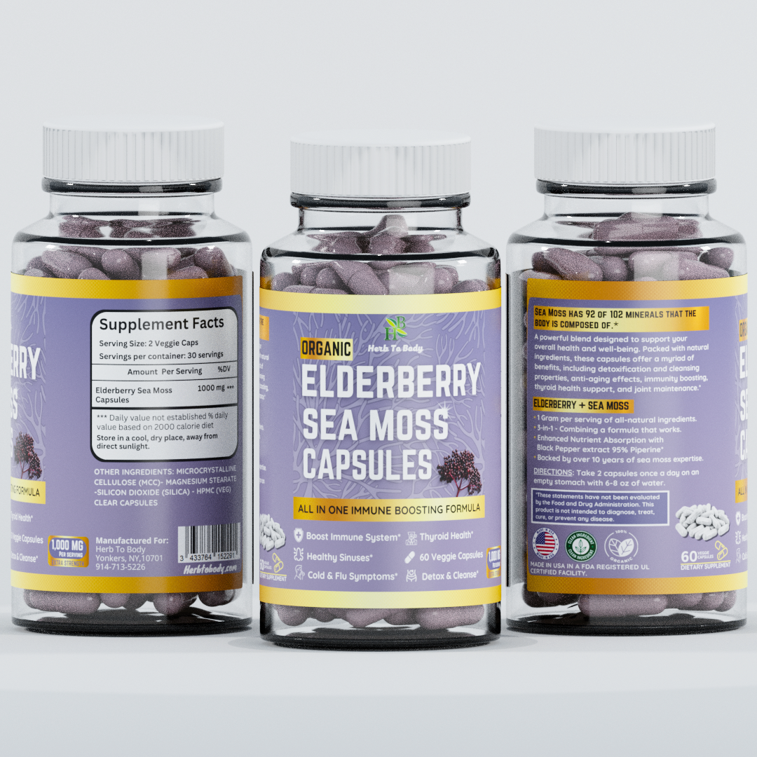 Elderberry Sea Moss Capsules (60 Capsules)