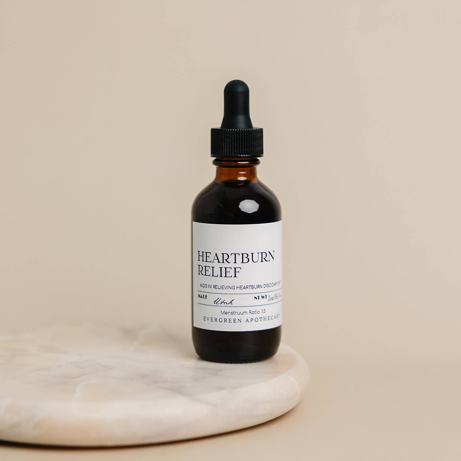 Herbal Heartburn Relief Tincture – Digestive Support Formula  (Alcohol Free)