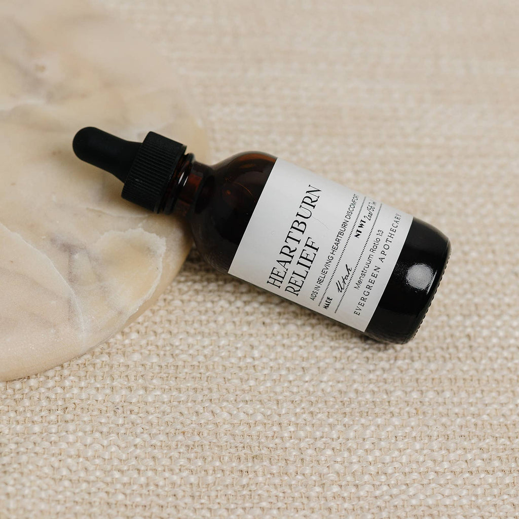 Herbal Heartburn Relief Tincture – Digestive Support Formula  (Alcohol Free)