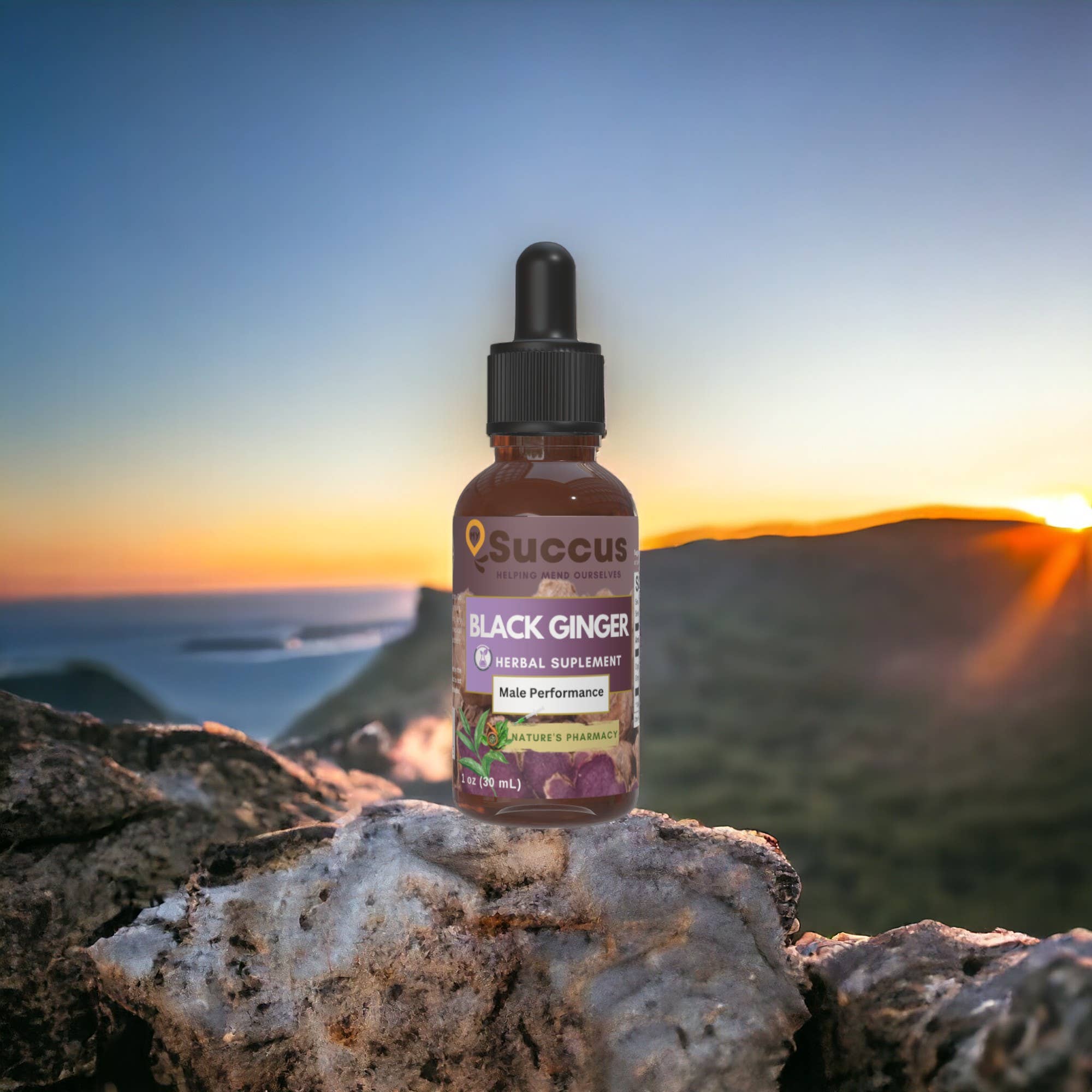 Black Ginger Tincture - Energizing, Spicy & Naturally Bold: (MALE PERFORMANCE) / 1 fl oz
