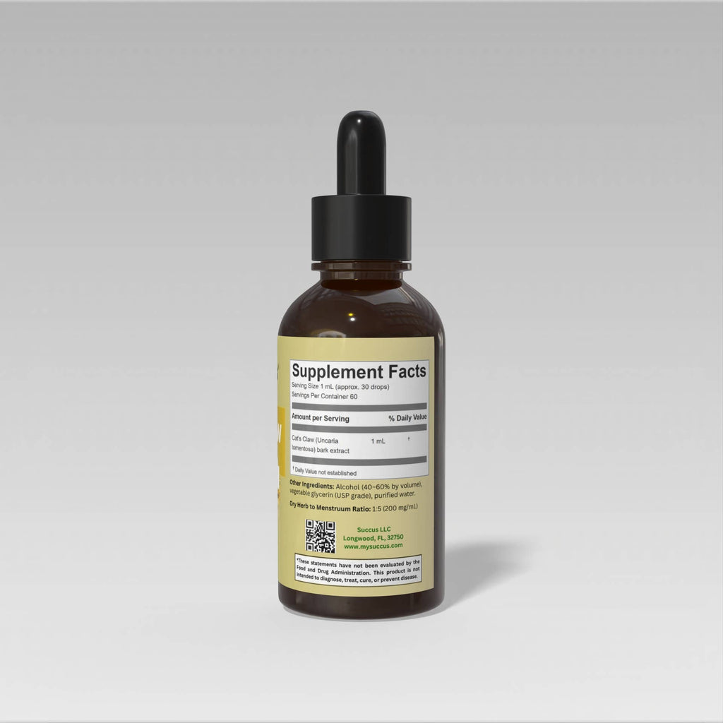 Cat's Claw Tincture - Premium Herbal Extract: Alcohol Free / 1 fl oz