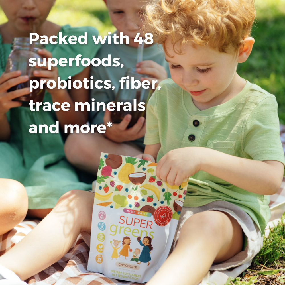 Kids Daily Super Greens Chocolate | 40+ Superfoods & Probiotics | 9.5 oz