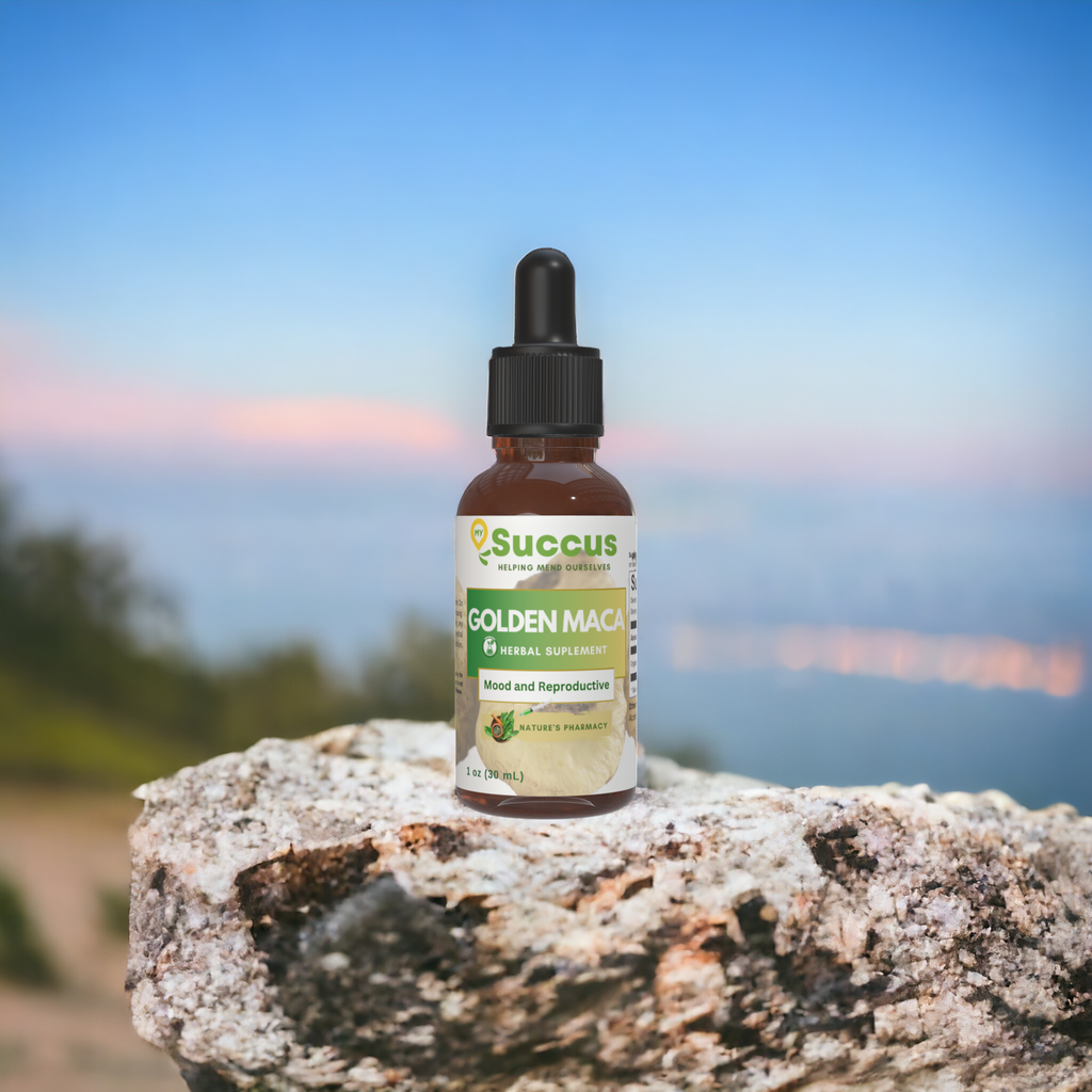 Golden Maca Root Tincture - Energy & Hormonal Balance: Alcohol Free / 1 fl oz