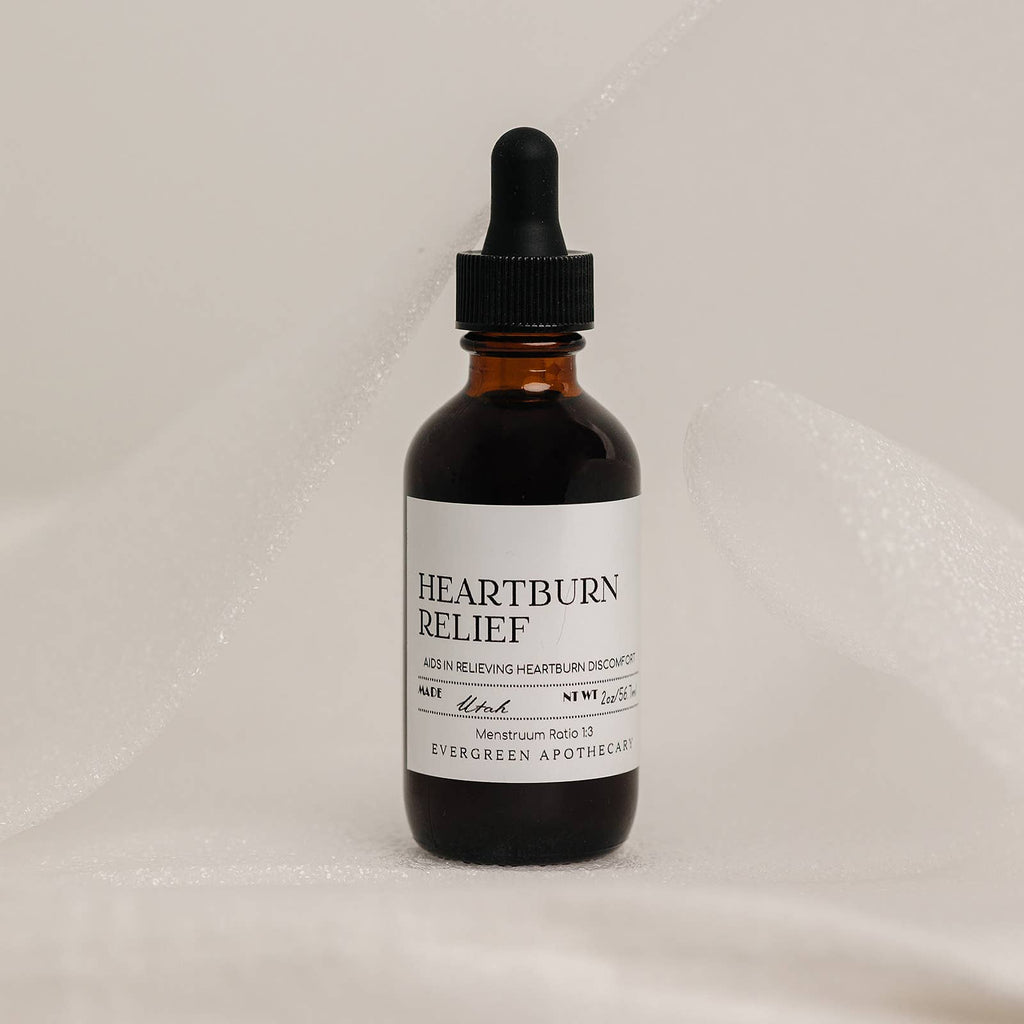 Herbal Heartburn Relief Tincture – Digestive Support Formula  (Alcohol Free)