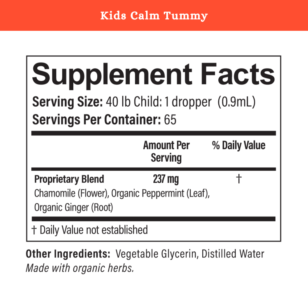 Kids Calm Tummy – Gentle Herbal Digestive Support | 2 oz