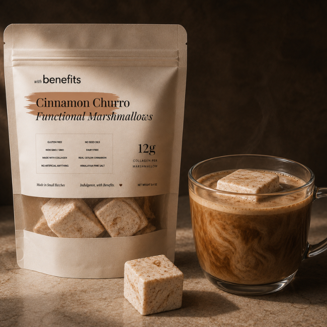 Cinnamon Churro Functional Marshmallows – 12g Collagen | 7 Count  (Seasonal)